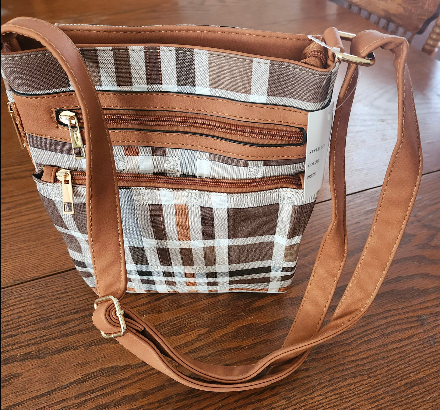 Woman Fashion PlaidTote Crossbody Bag With The Adjustable Strap "New Arrival"