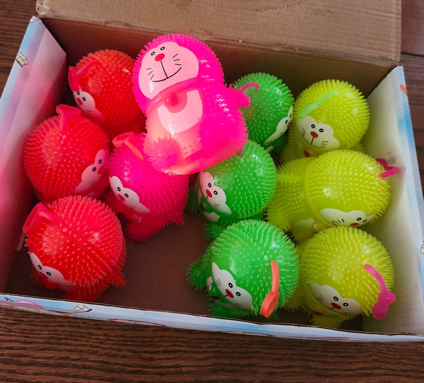 Animal Toy Light Up Flash Ball 12PCS. Assorted Colors 'New Arrival' For Ages 3 & up Great Easter Basket Gift.
