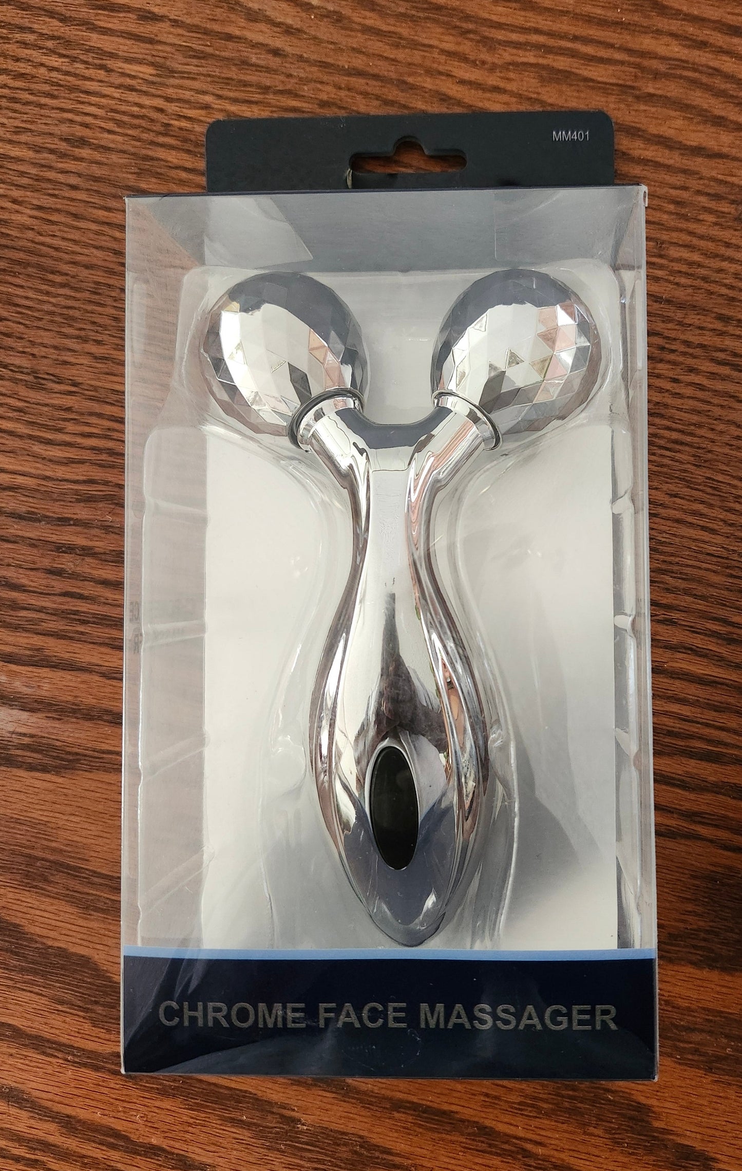 Chrome Face Massager With Double Rollers By Sky Maxx "New Arrival"
