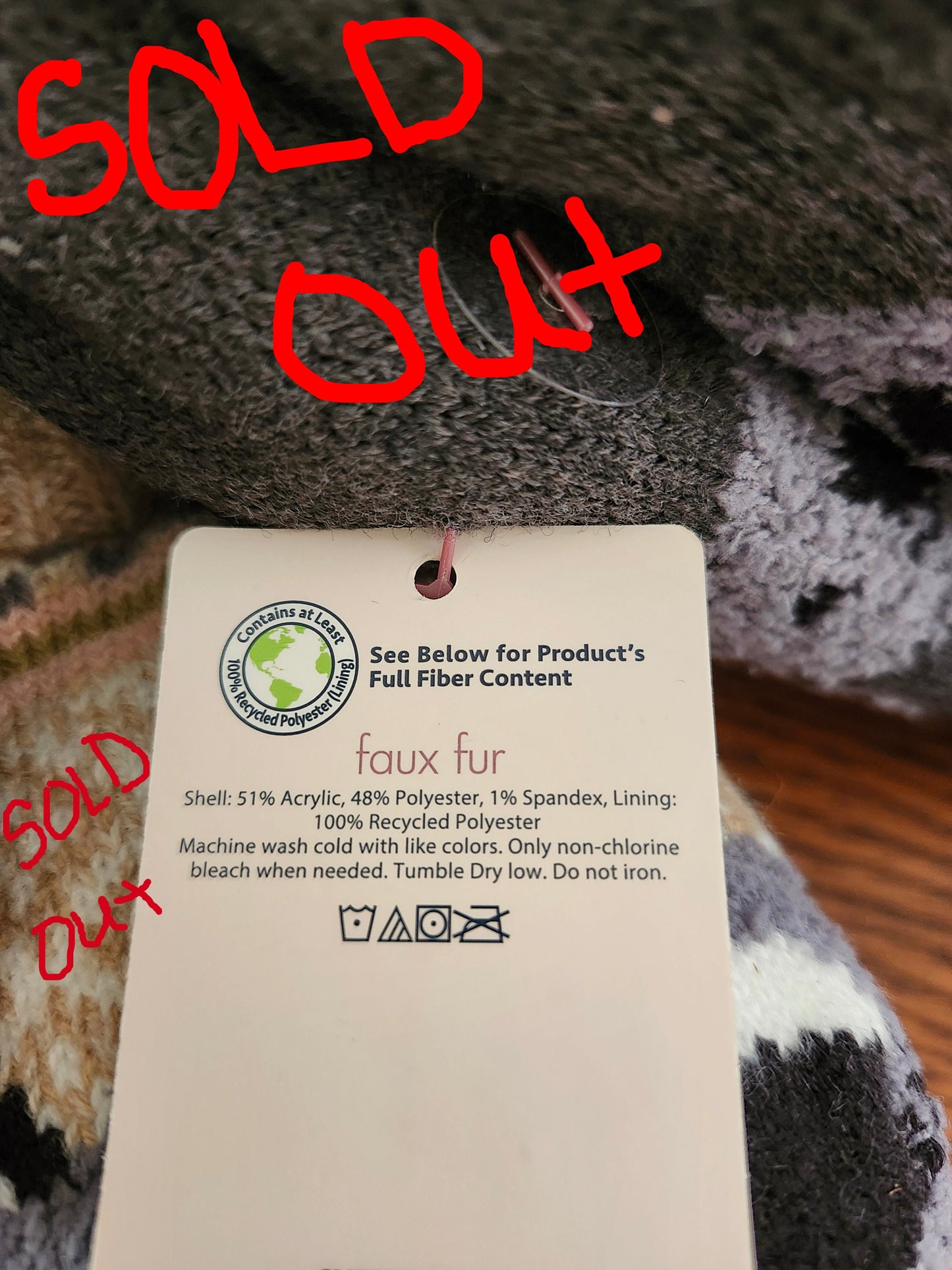 Woman Secret Treasures Slipper Socks Faux Fur Fit Shoe Size 4-10 "New Arrival"ONLY 1 LEFT! (RACCOON SOLD OUT)