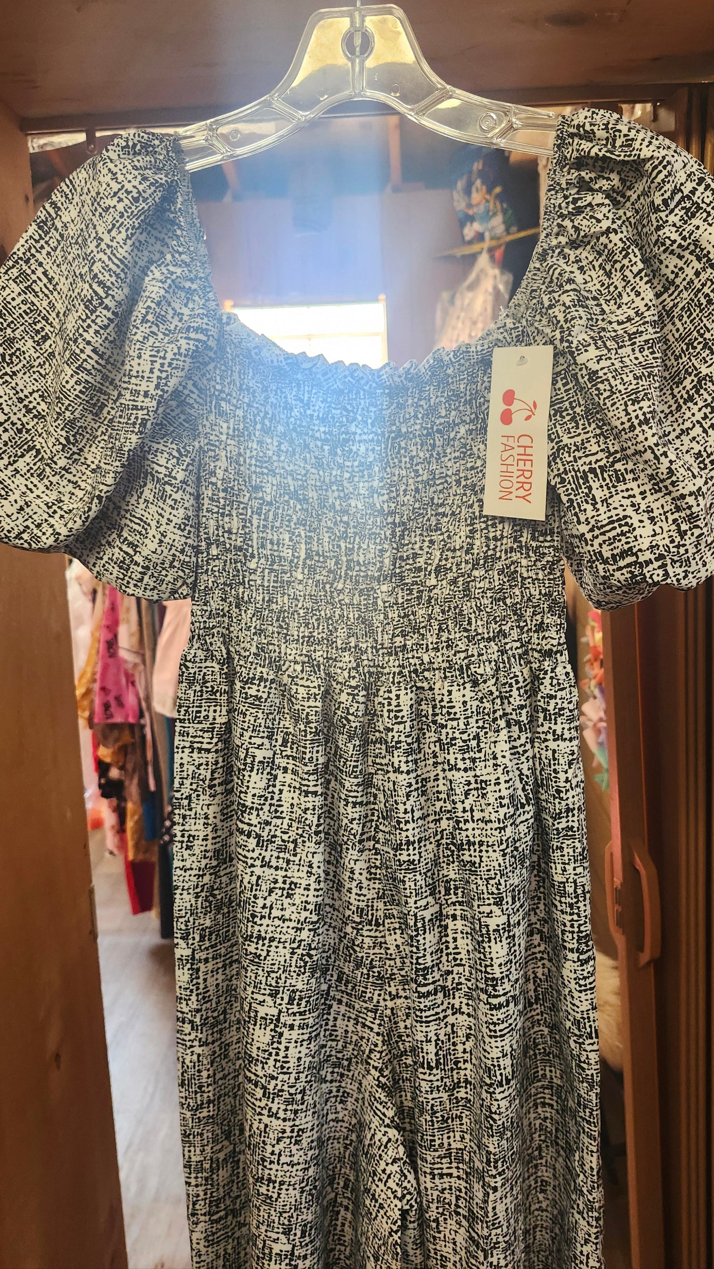 Womans Summer Casual jumpsuit Size Med./Large Color Blk/White By Cherry Fashion