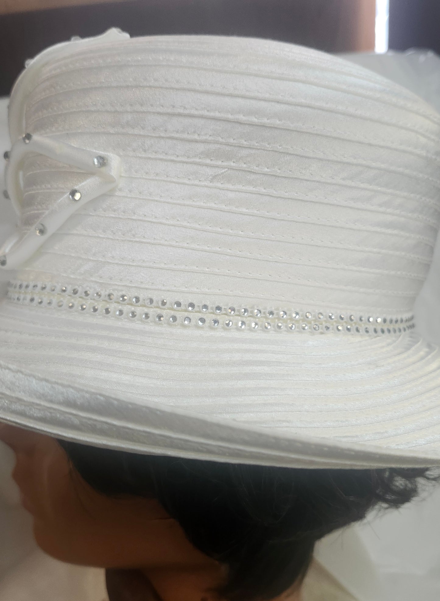 White Elegant Dress Hat. Color White "Just In Time For Mothers Day"