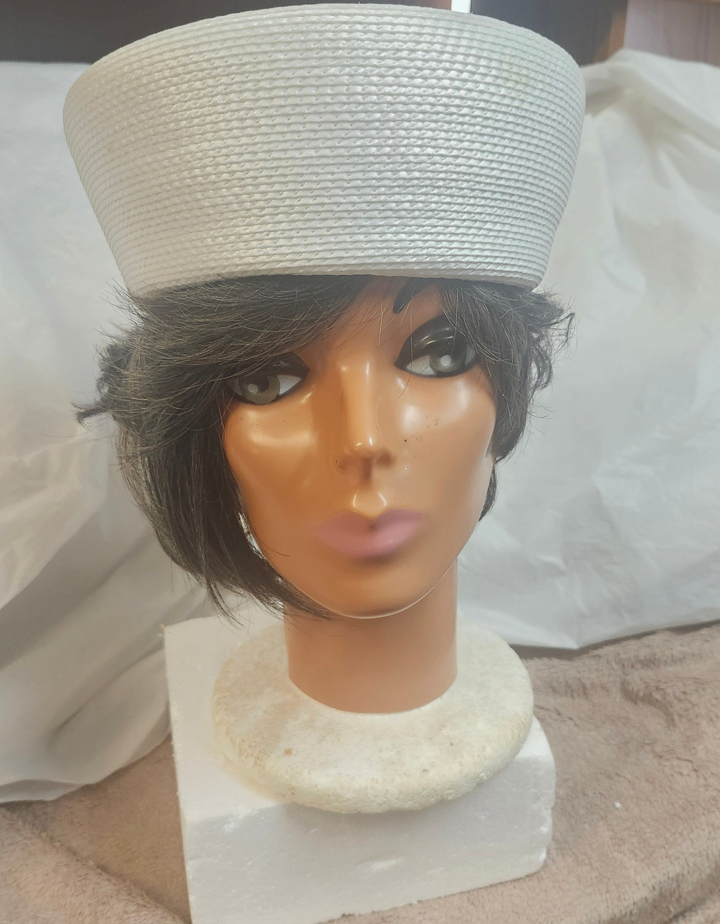 Summer Pillbox White Hat Just In Time For Mothers Day "New Arrival"