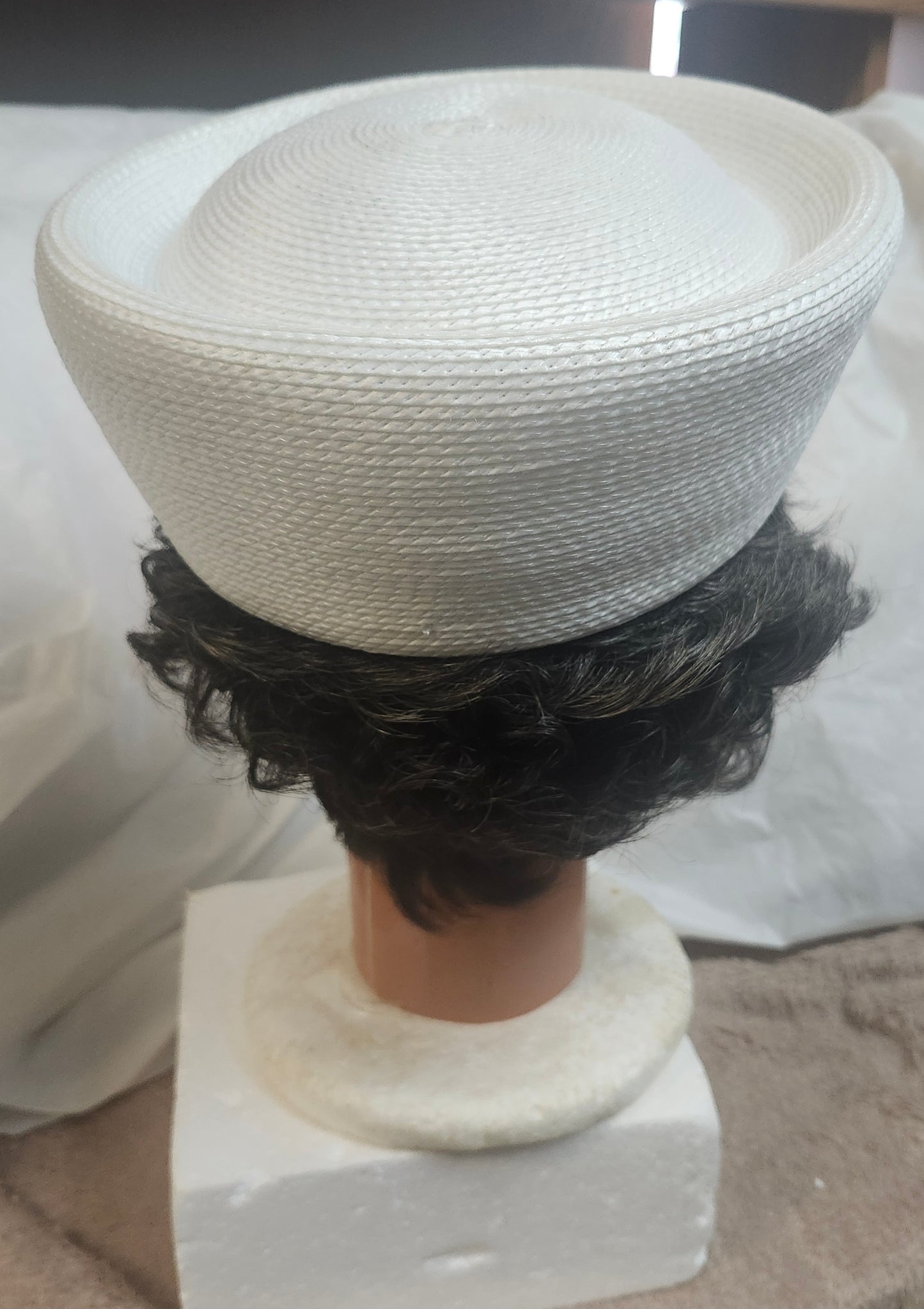 Summer Pillbox White Hat Just In Time For Mothers Day "New Arrival"