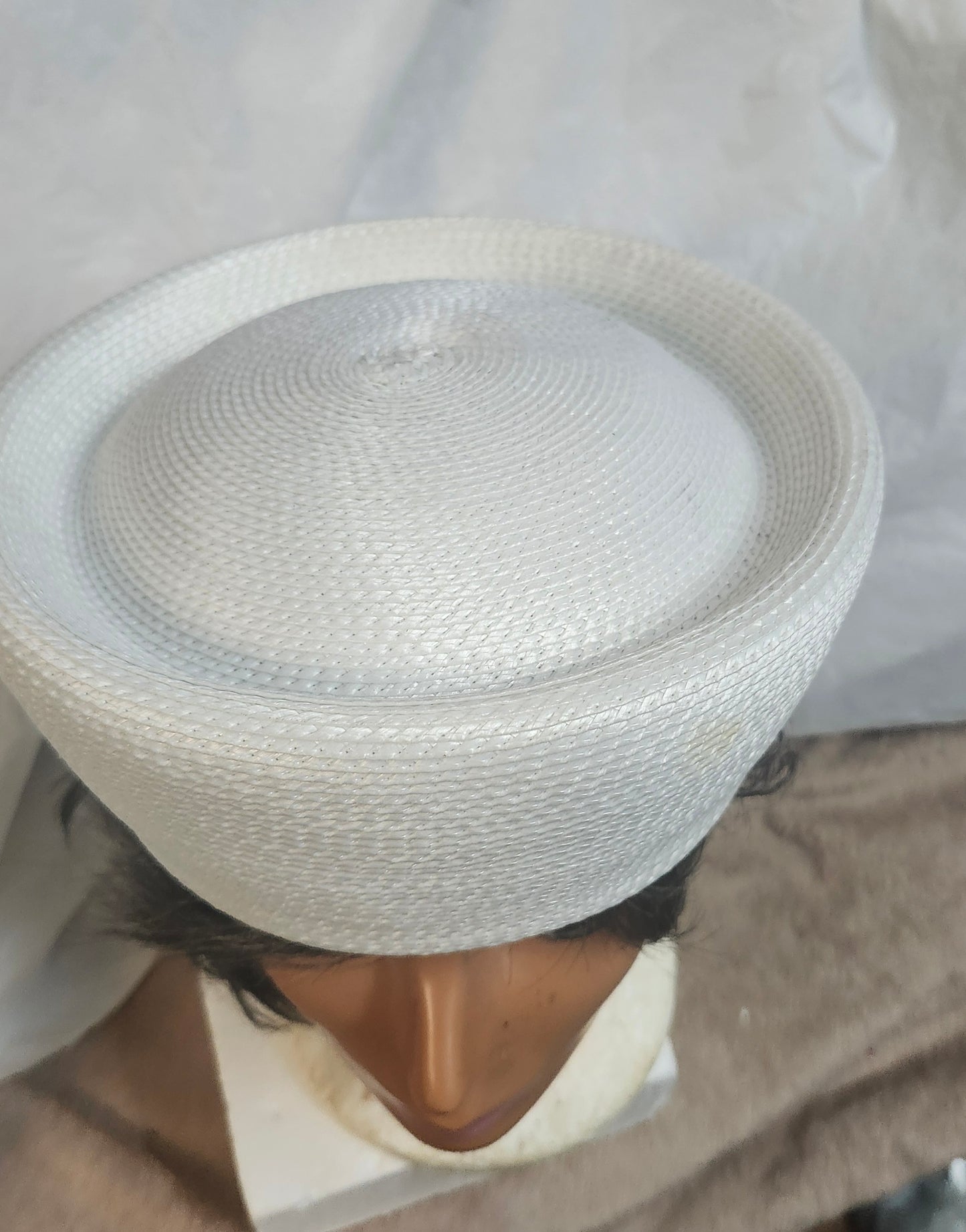 Summer Pillbox White Hat Just In Time For Mothers Day "New Arrival"