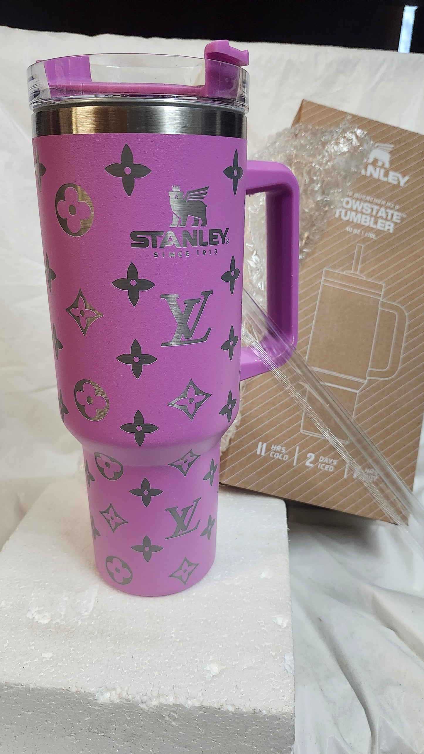 (SOLD OUT)Stanley Stainless Steel Tumbler 40 oz. Color Purple "New Arrival" Great For Mother's Day