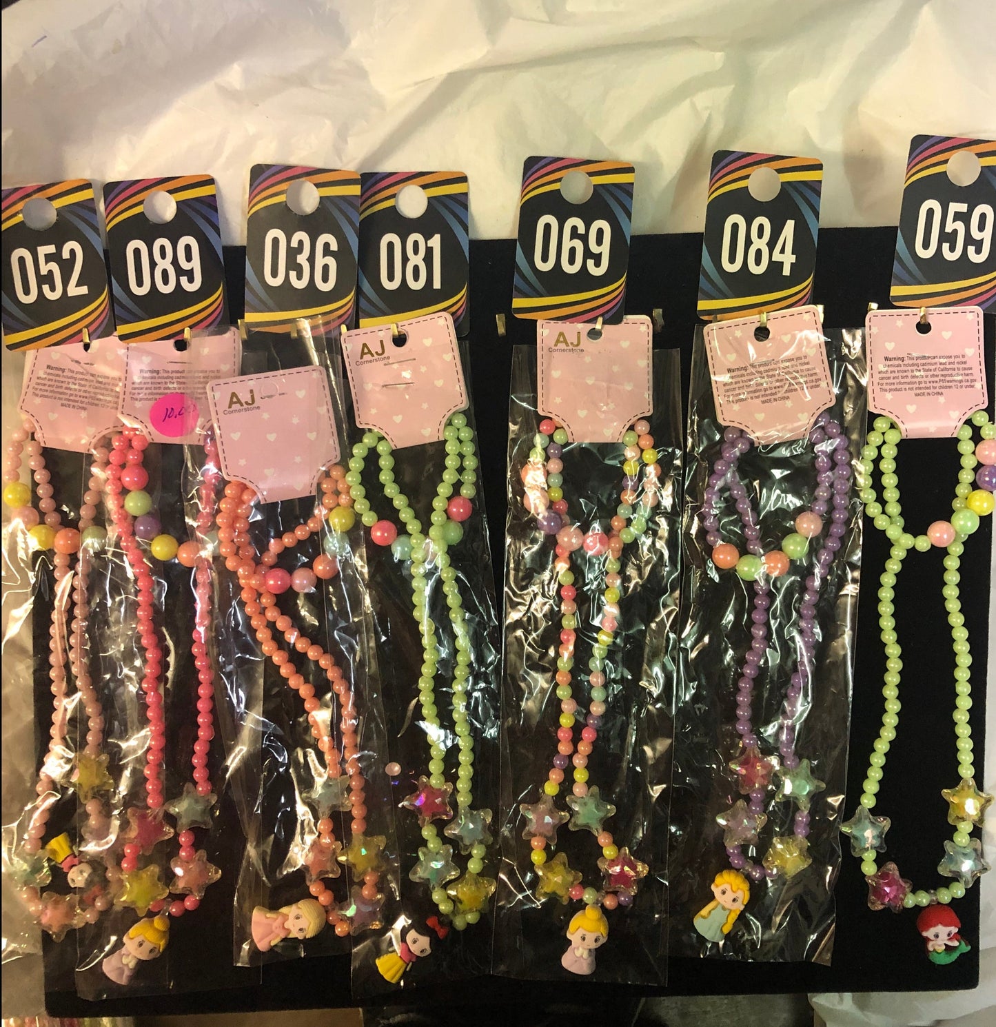 Girls 2 Piece Set. "New Arrival" Necklace and Braclet Set 6 Different Colors. Great For Easter. Order Now!