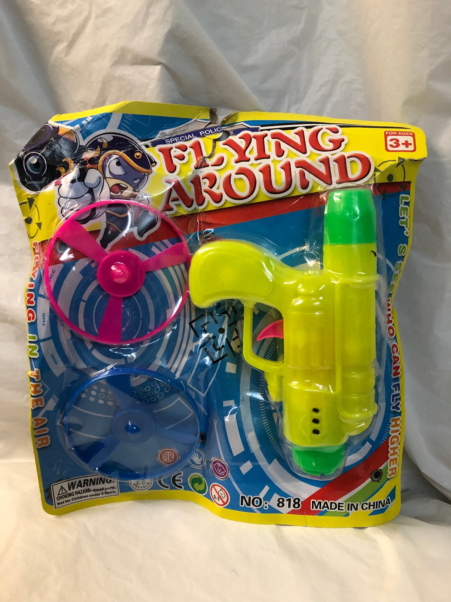 Art Creativity Children Flying Launcher Toy Set Of 2 Spinning Disk 5.00 Ea. "New Arrival"