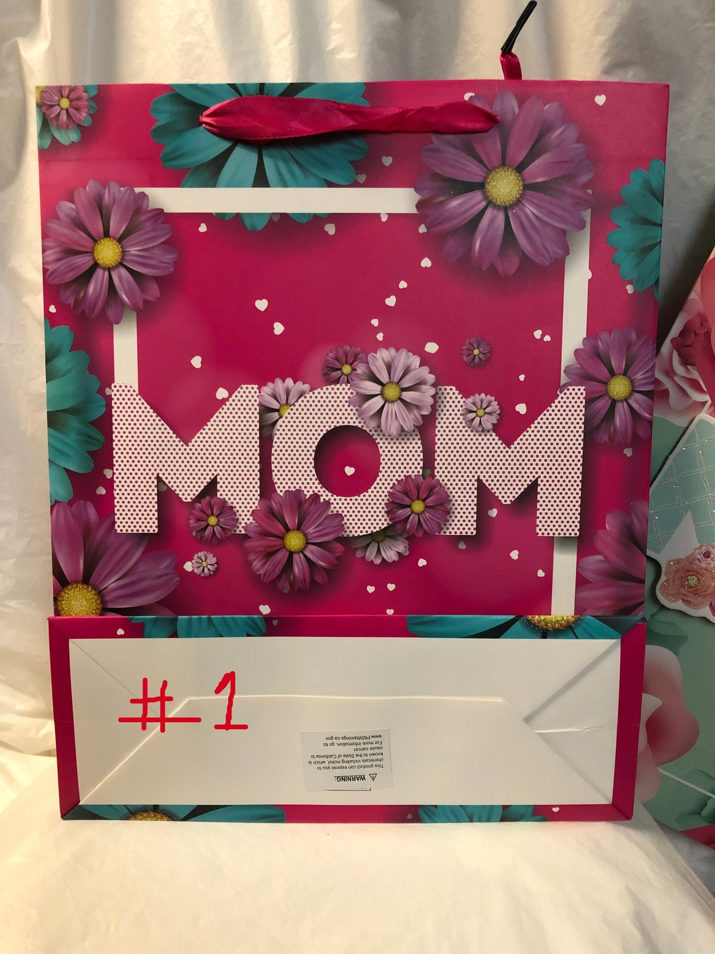 Assorted Floral Pop Out Glitter Gift Bags For Mother's Day 13.21 Or 2 For $20.00 "New Arrival"