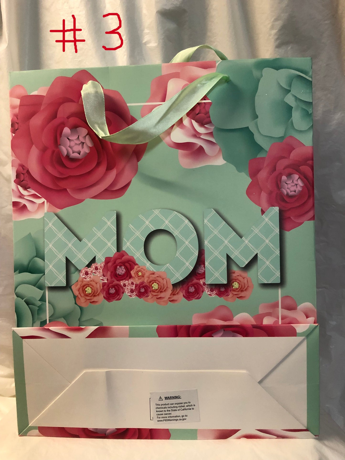 Assorted Floral Pop Out Glitter Gift Bags For Mother's Day 13.21 Or 2 For $20.00 "New Arrival"