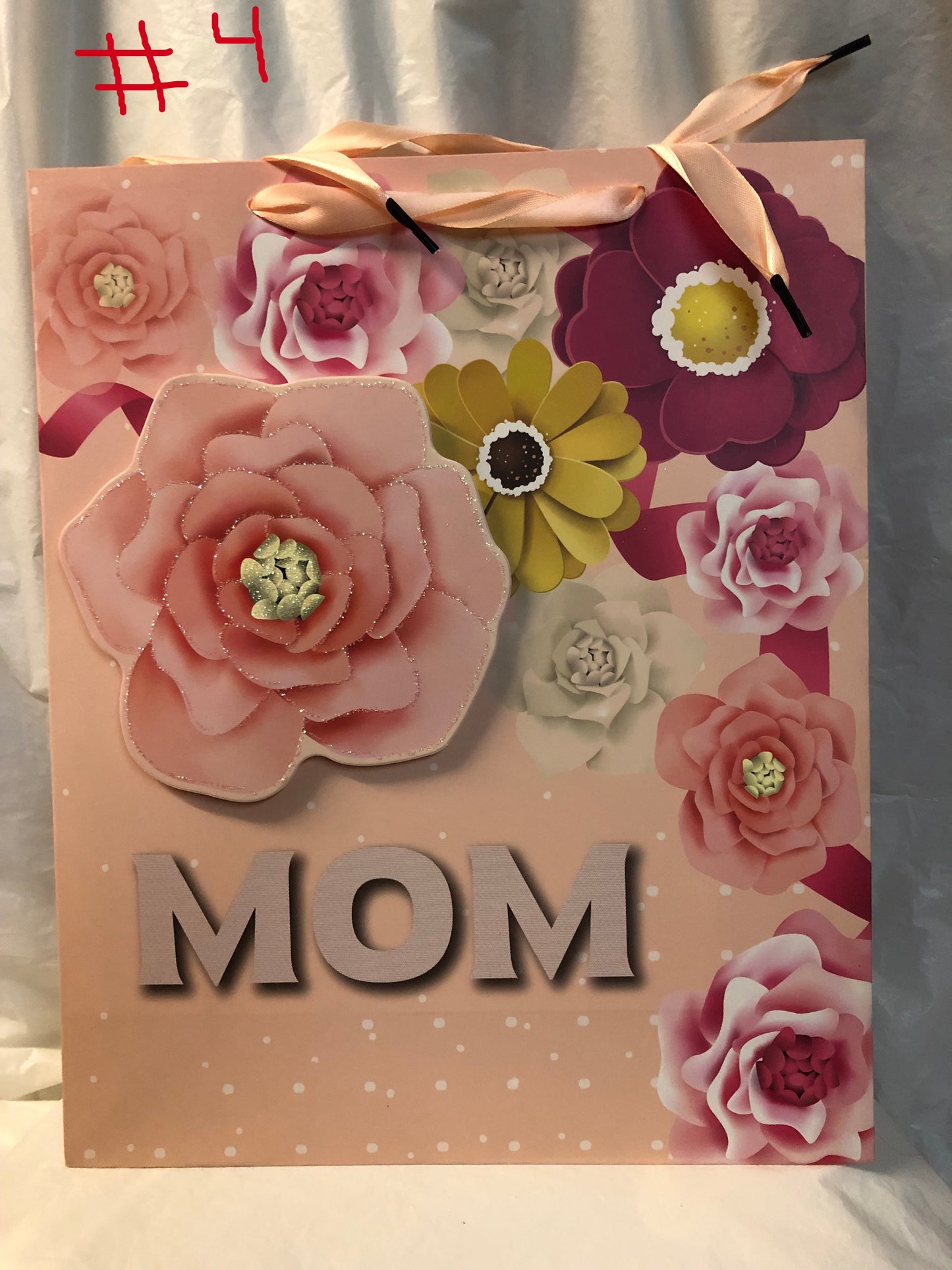 Assorted Floral Pop Out Glitter Gift Bags For Mother's Day 13.21 Or 2 For $20.00 "New Arrival"