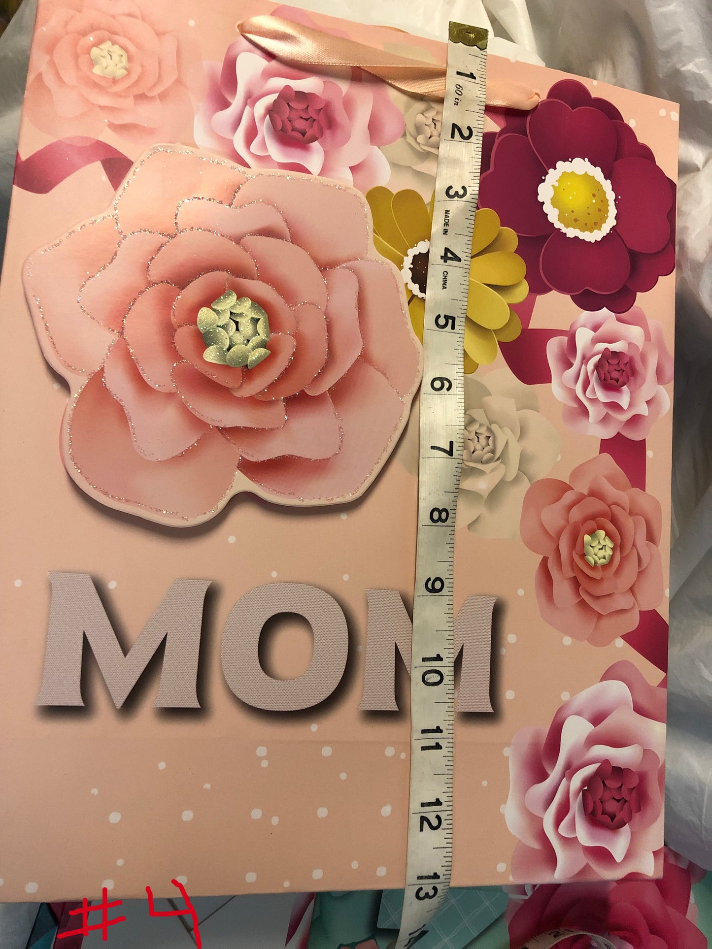 Assorted Floral Pop Out Glitter Gift Bags For Mother's Day 13.21 Or 2 For $20.00 "New Arrival"