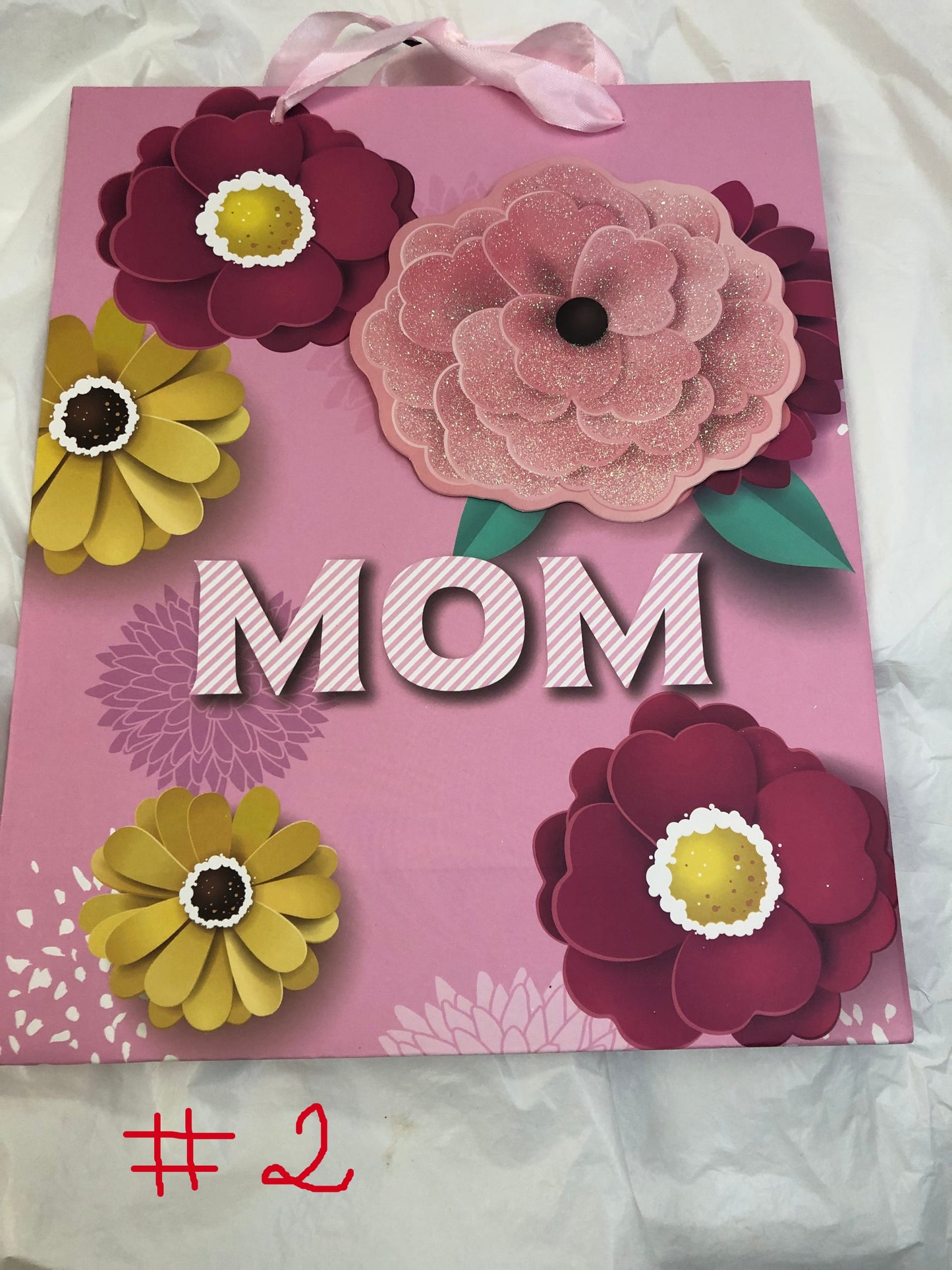 Assorted Floral Pop Out Glitter Gift Bags For Mother's Day 13.21 Or 2 For $20.00 "New Arrival"