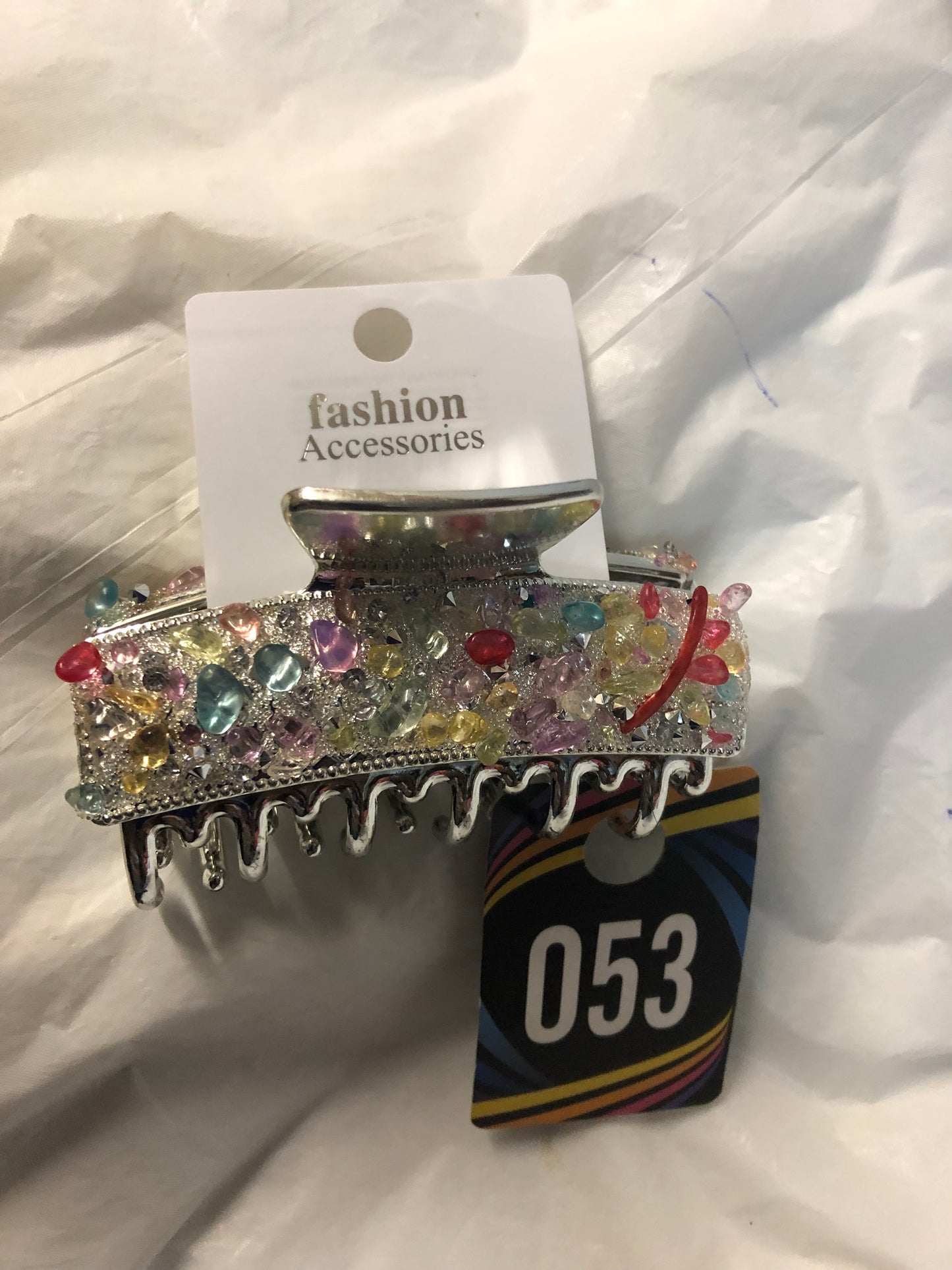 Woman/Girls Hair Claws $12.00Ea. OR 2 For $20.00 Gold/Silver With Crackle Stone Design