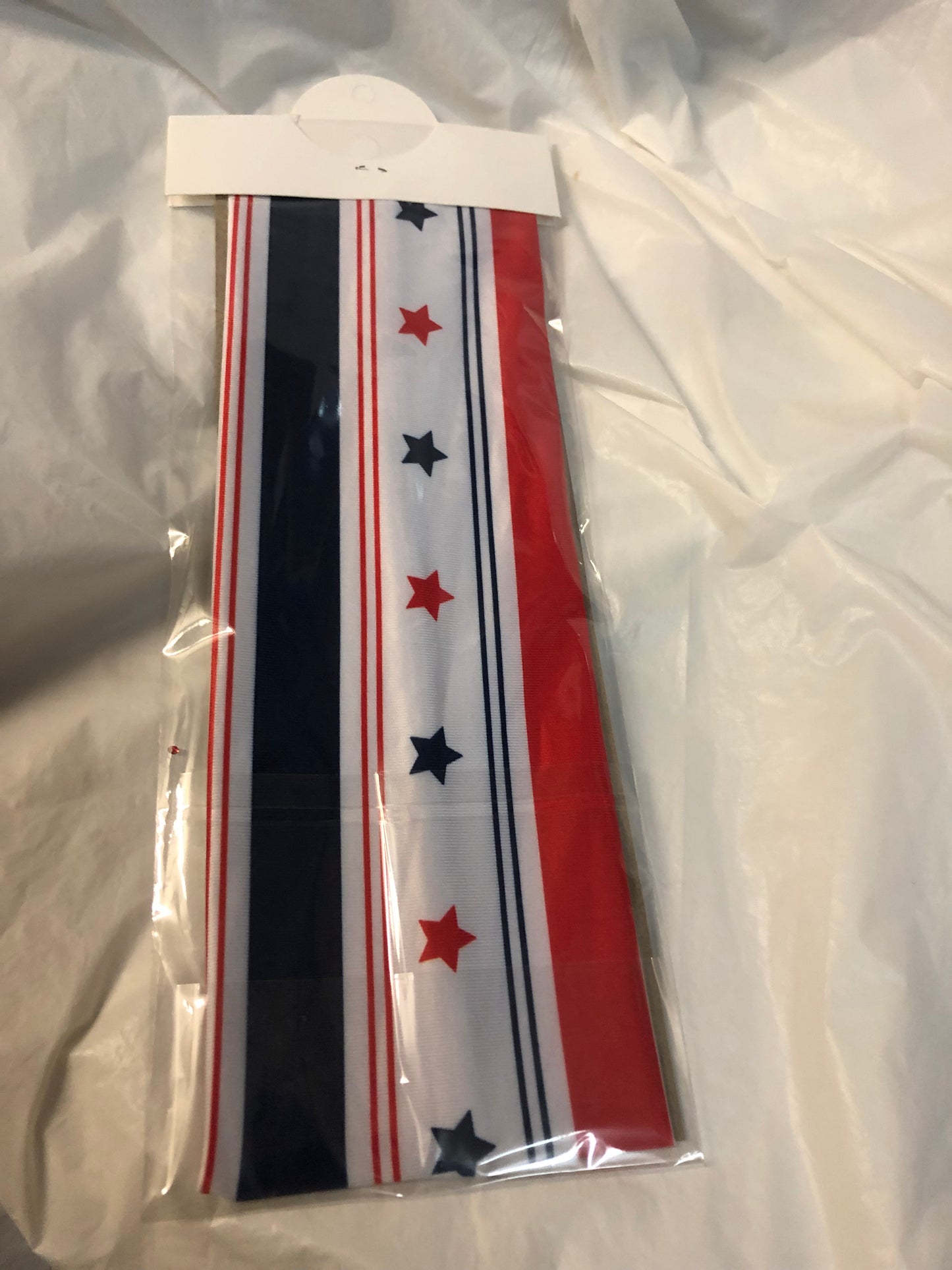 Woman/Girls Headband Hair Accessory Stretchy $12.00 Ea. Or 2 For $ 15.00 Red White and Blue Patriotic American Flag.