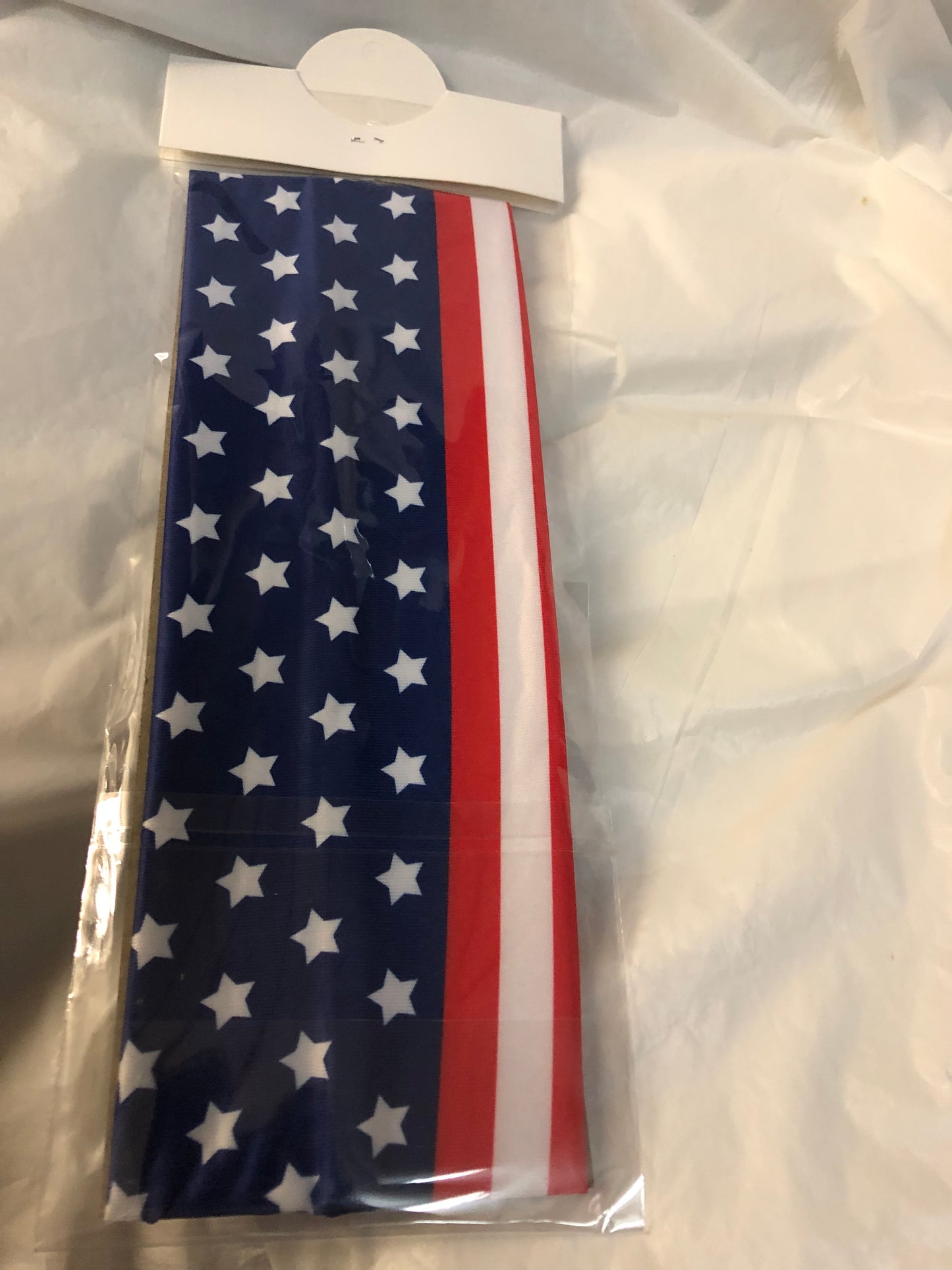 Woman/Girls Headband Hair Accessory Stretchy $12.00 Ea. Or 2 For $ 15.00 Red White and Blue Patriotic American Flag.