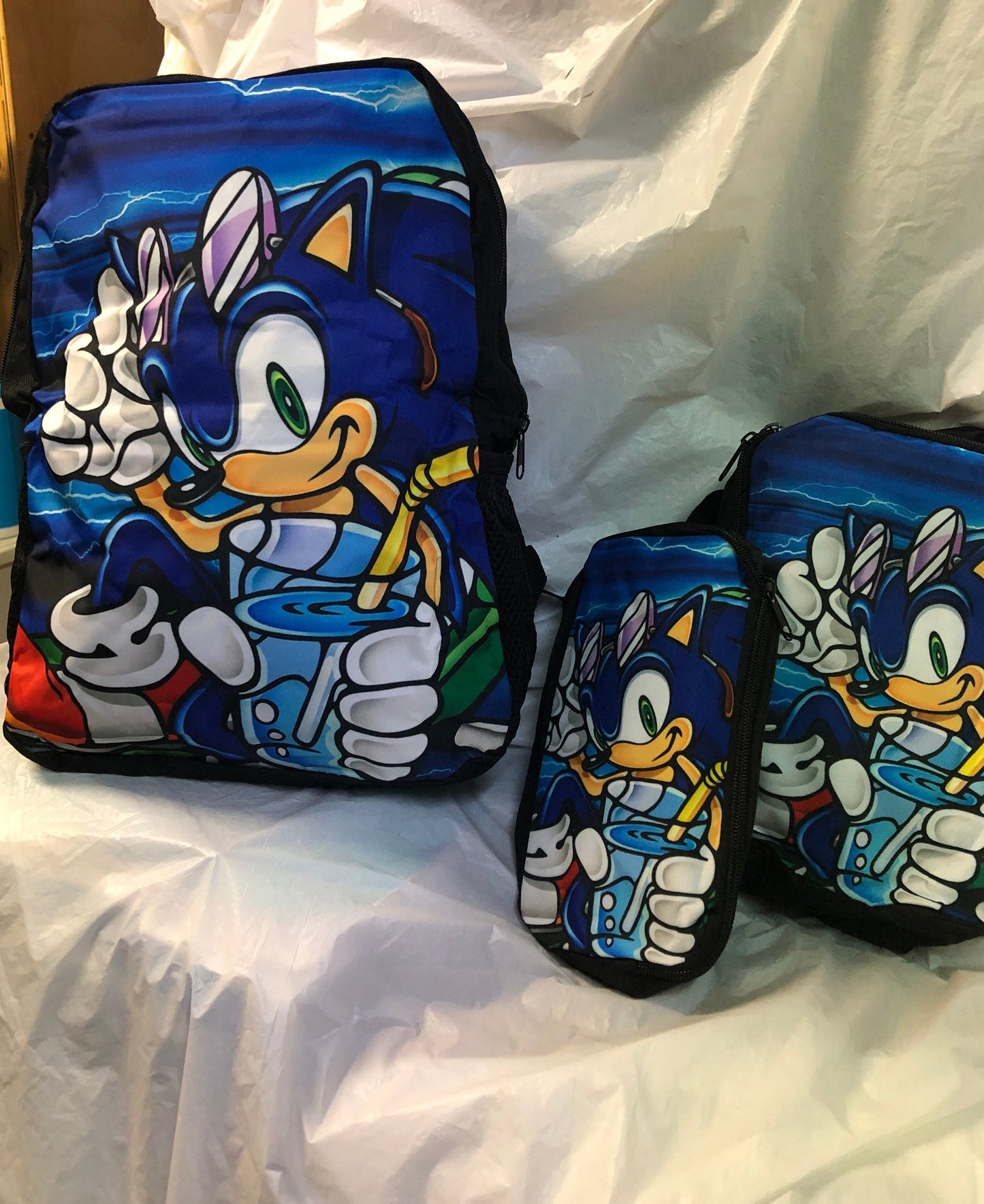 Anime Sonic Backpack 3 in 1 For A Adult Girl Or Boy "New Arrival" Only 1 Left.