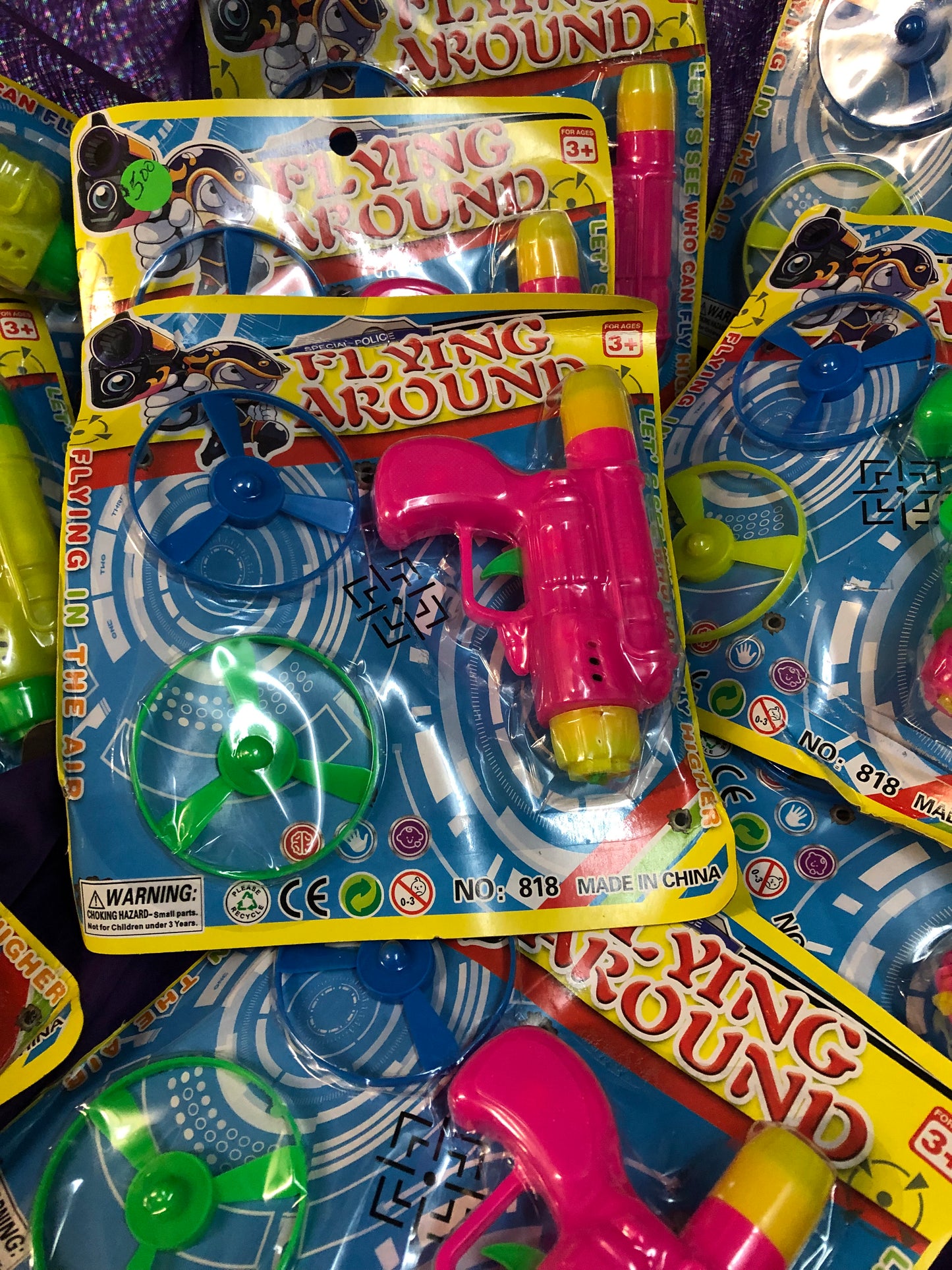 Art Creativity Children Flying Launcher Toy Set Of 2 Spinning Disk 5.00 Ea. "New Arrival"