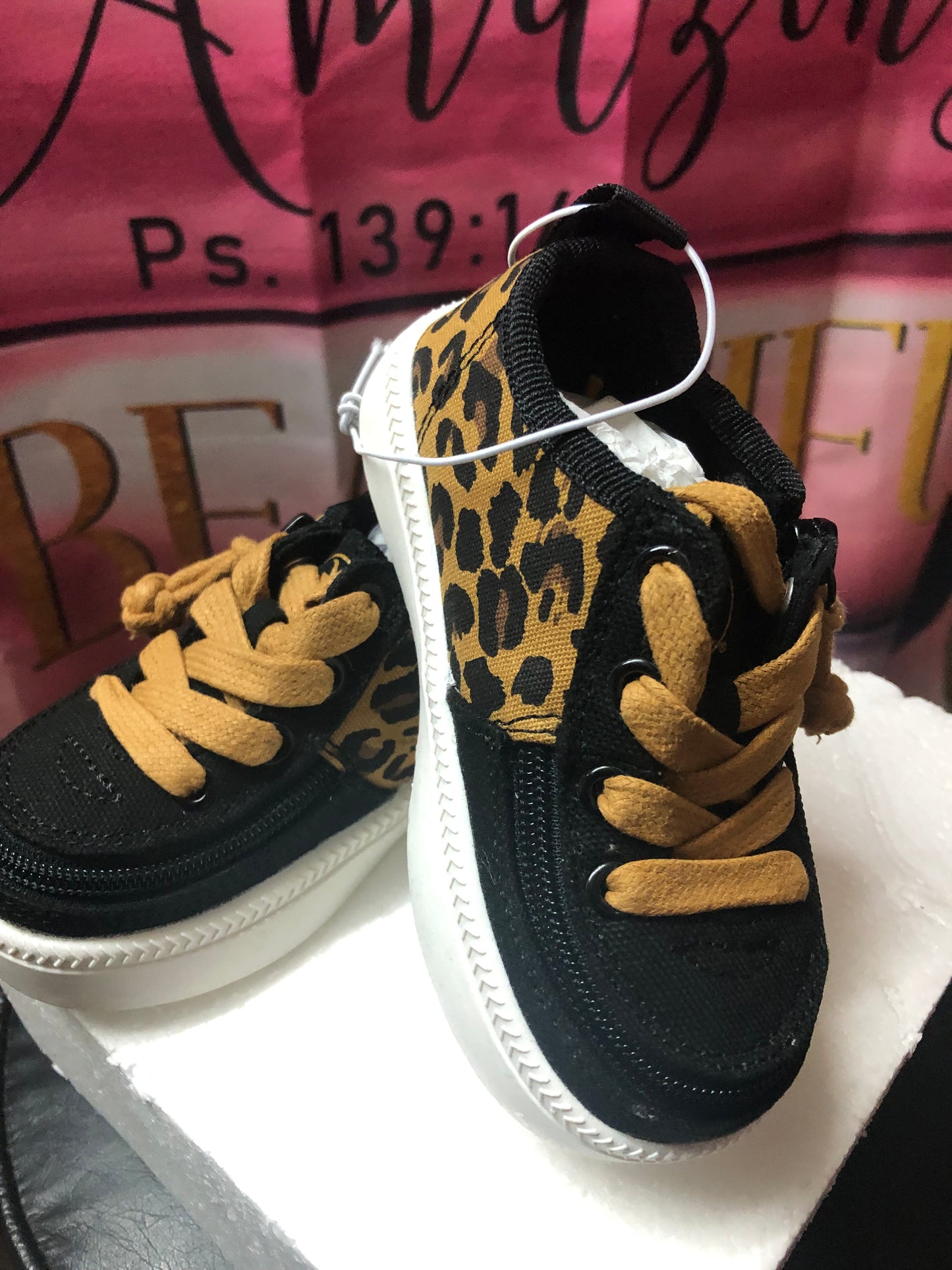 Kids (Child) Blk/Cheetah Print Flip Top Sneaker sizes(6) OR (7) By: BILLY' New Item"
