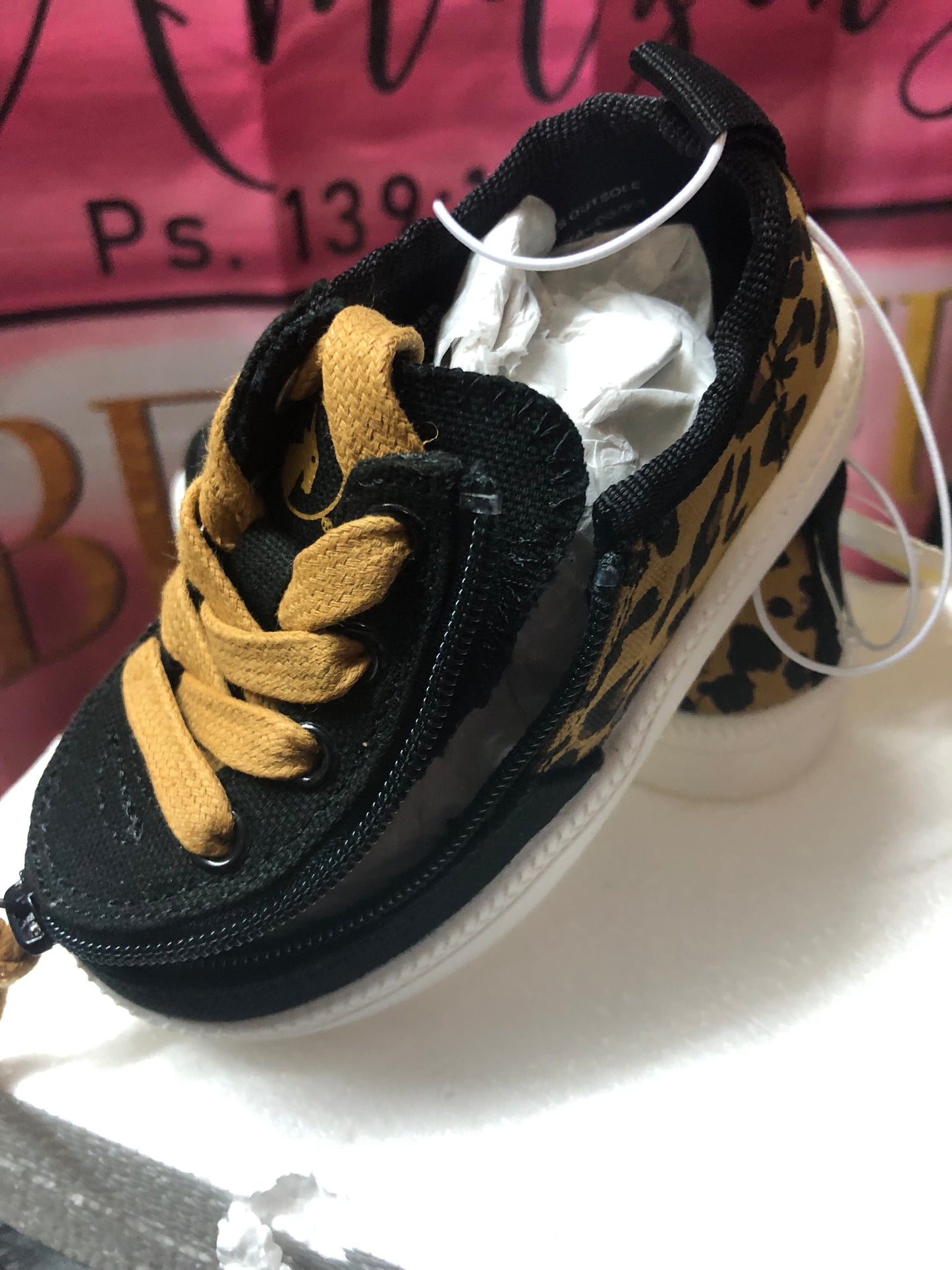 Kids (Child) Blk/Cheetah Print Flip Top Sneaker sizes(6) OR (7) By: BILLY' New Item"