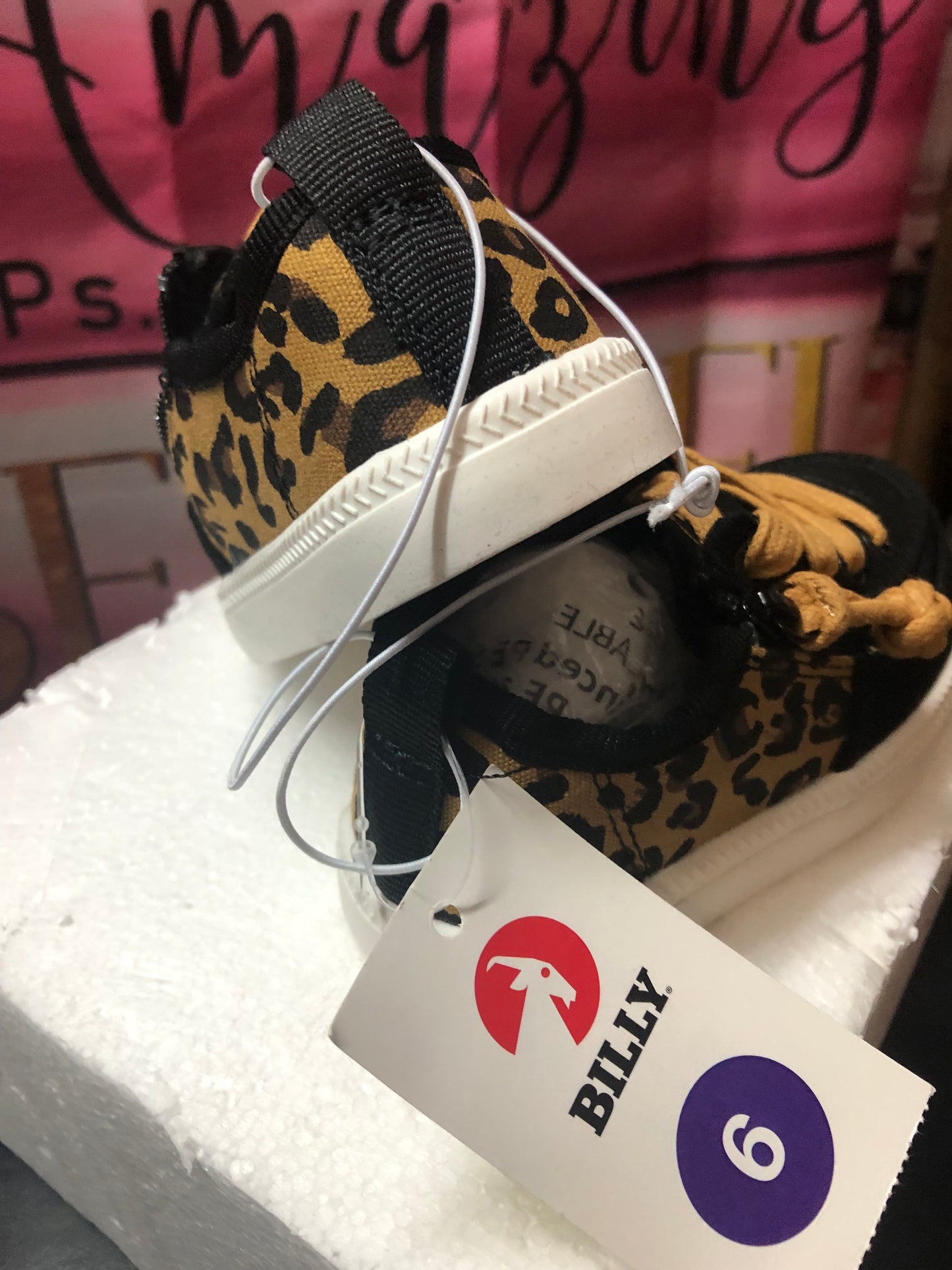 Kids (Child) Blk/Cheetah Print Flip Top Sneaker sizes(6) OR (7) By: BILLY' New Item"