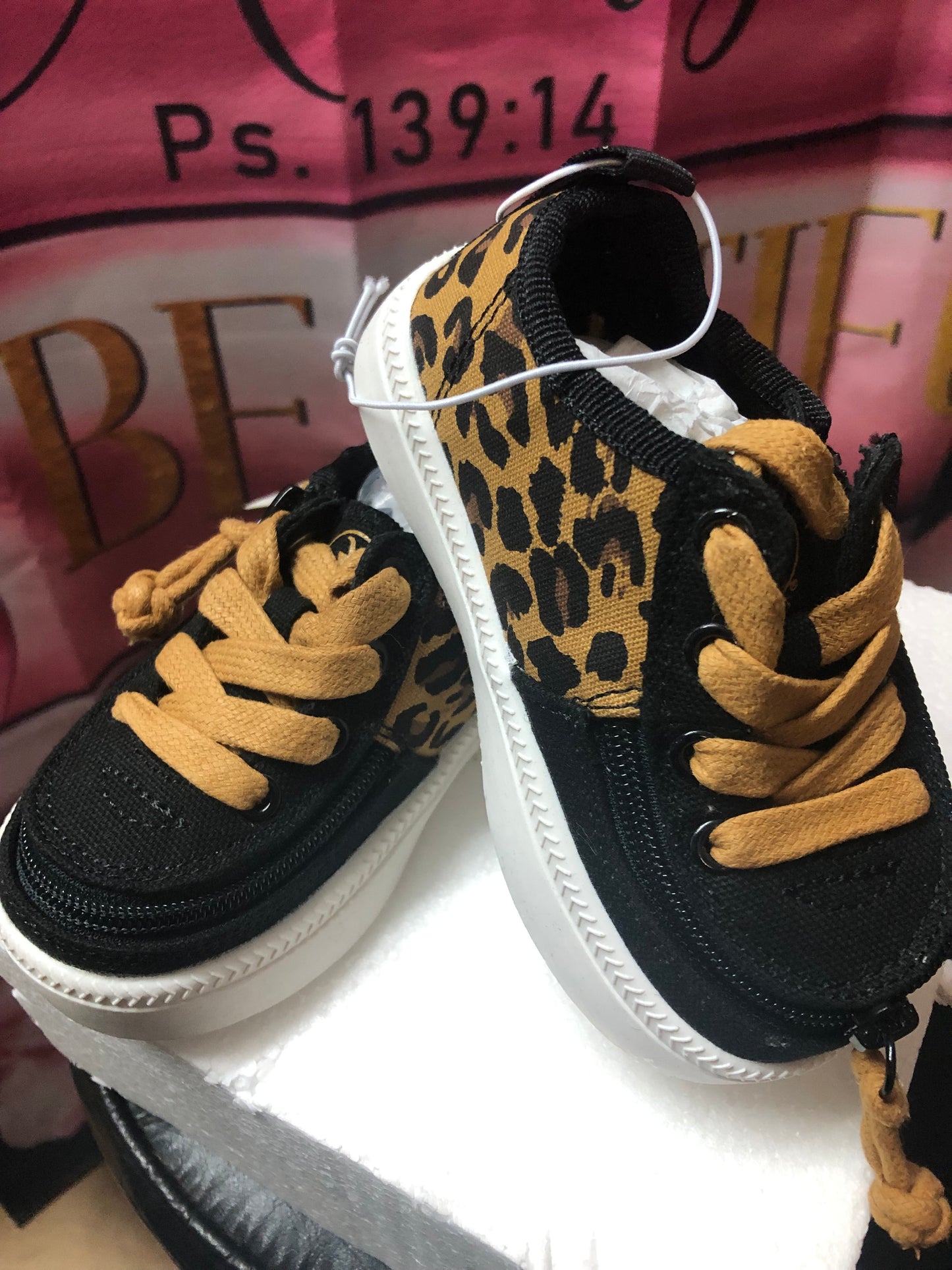 Kids (Child) Blk/Cheetah Print Flip Top Sneaker sizes(6) OR (7) By: BILLY' New Item"