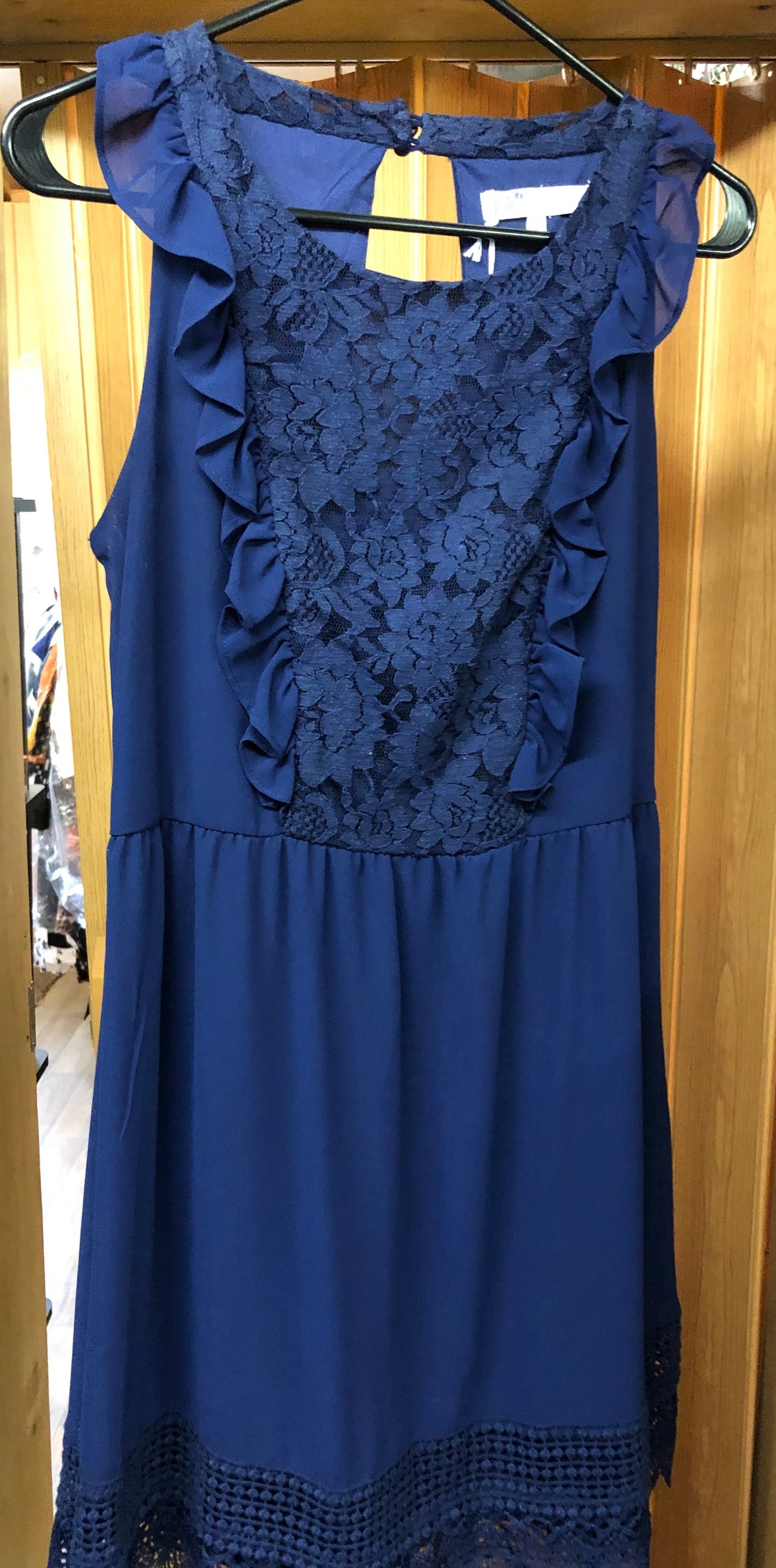 Dress Size Large In The Color Blue With Lace Trim Just In Time For Mother's Day By: Jolt