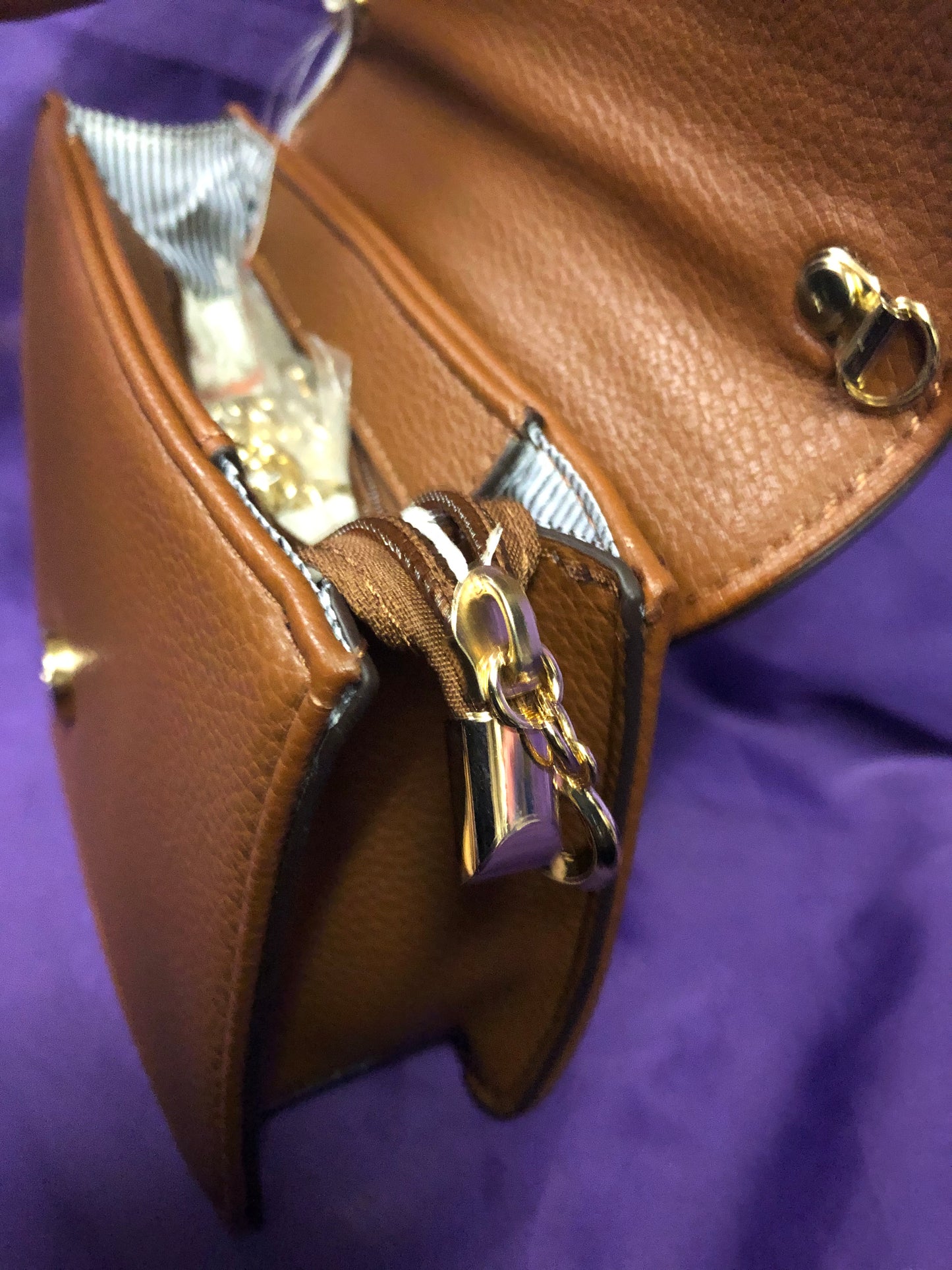 Woman Fashion Tote Bag With Chain Crossbody Strap Color Coffee "New Arrival"