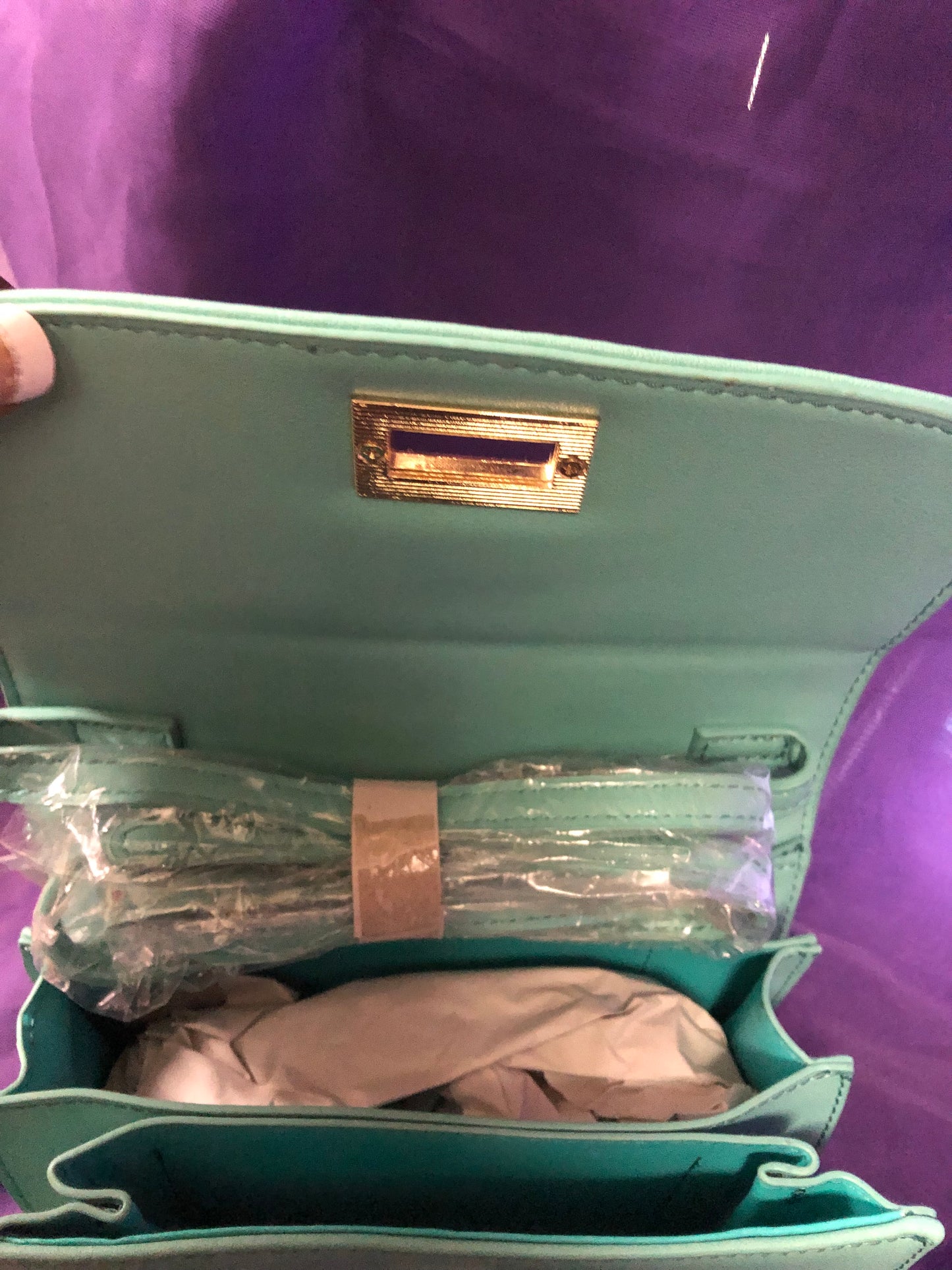 Woman Fashion Crossbody Bag Color Turquoise "New Arrival"