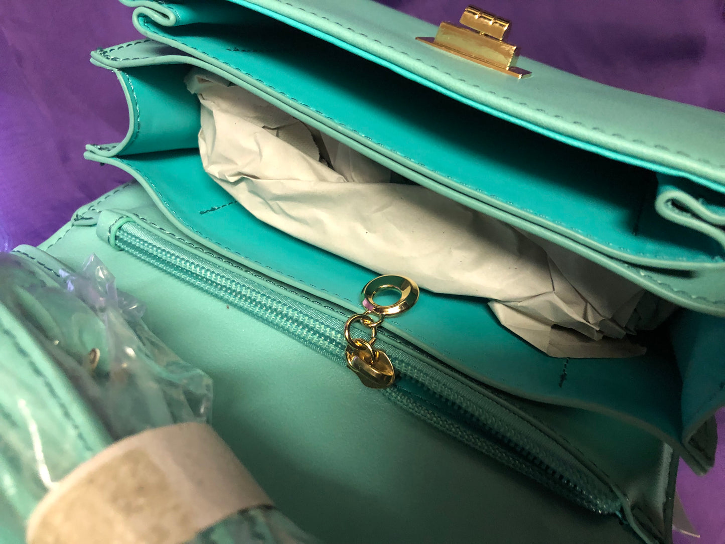 Woman Fashion Crossbody Bag Color Turquoise "New Arrival"