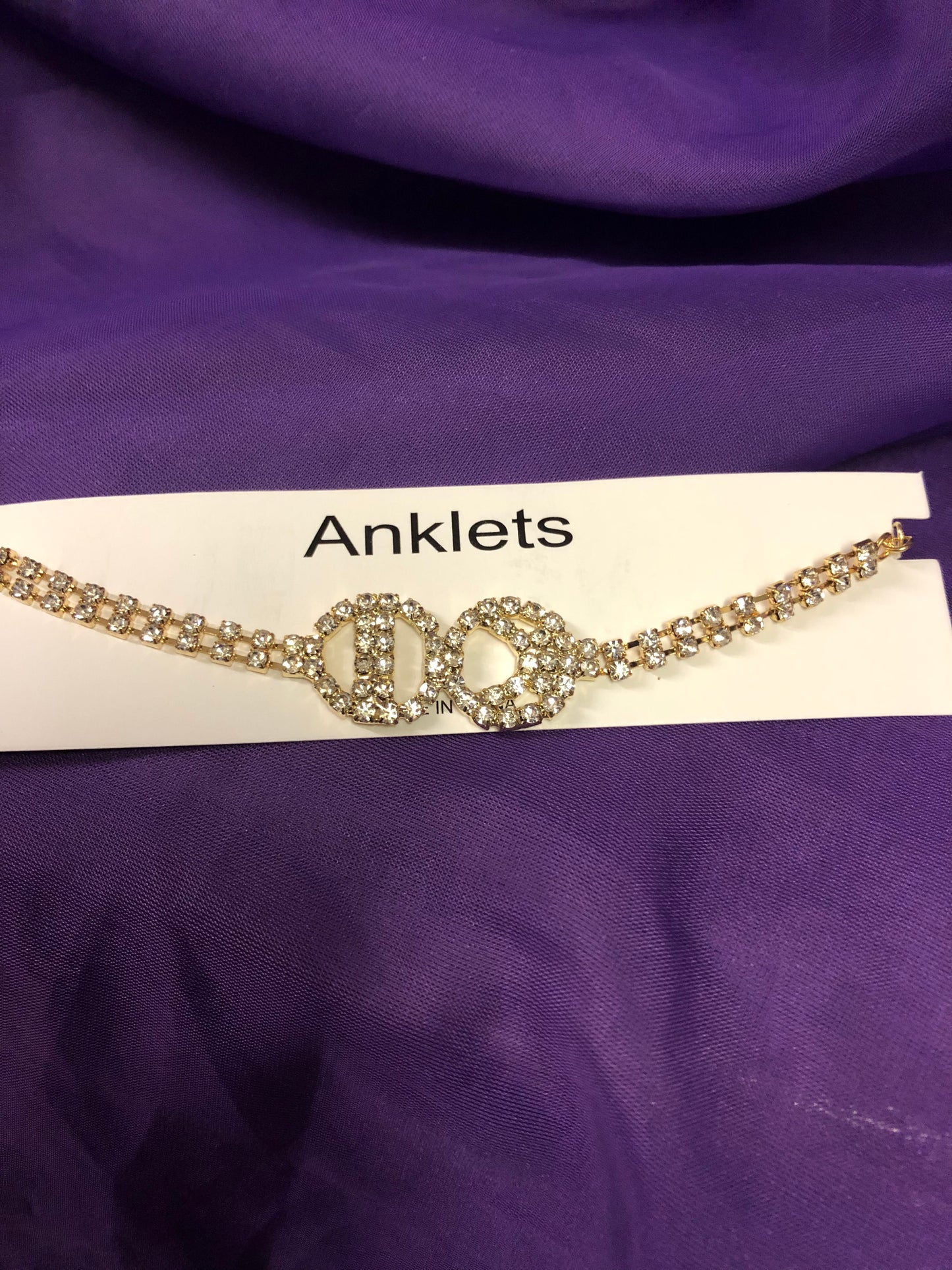Woman Fashion Bling Anklets Just In "New Arrival" Comes In Gold Or Silver