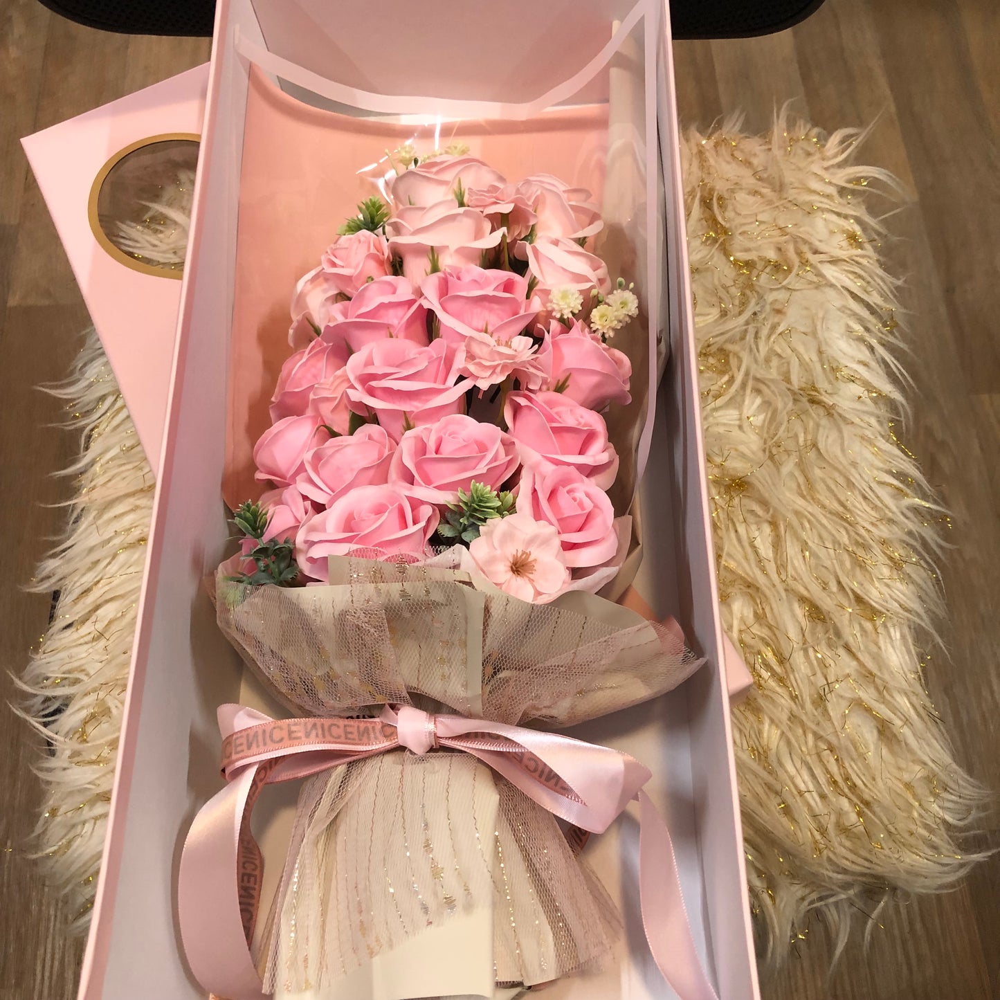 "Just In Time For Mother's Day " 3 Doz. Pink/Peach Silk Scented Roses "New Arrival Going Fast
