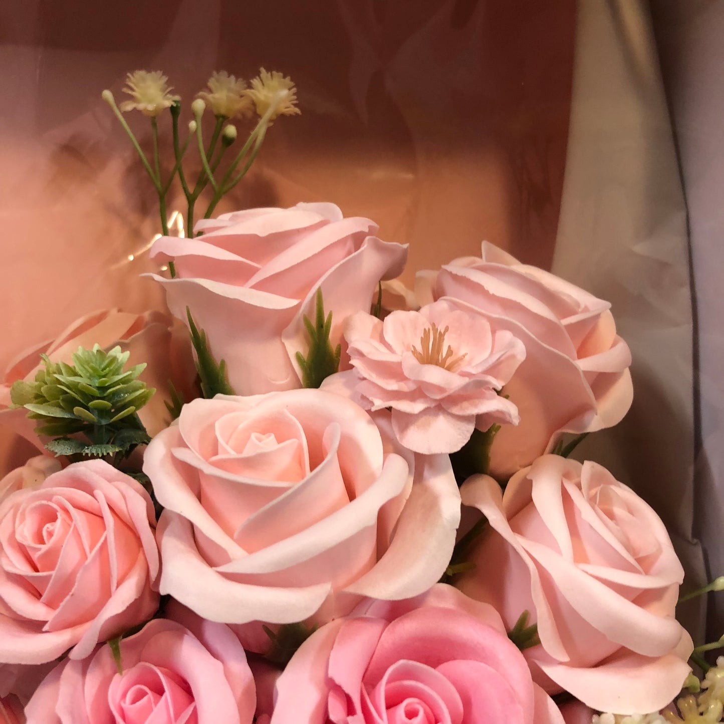 "Just In Time For Mother's Day " 3 Doz. Pink/Peach Silk Scented Roses "New Arrival Going Fast