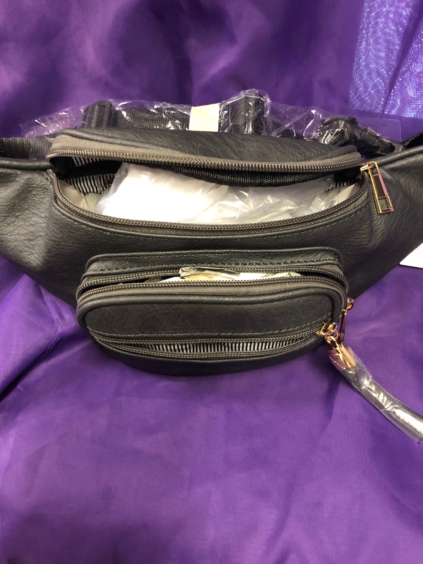 Unisex Fanny Pack Or Sling Bag With Adjustable Strap Color Charcoal Gray "New Arrival"
