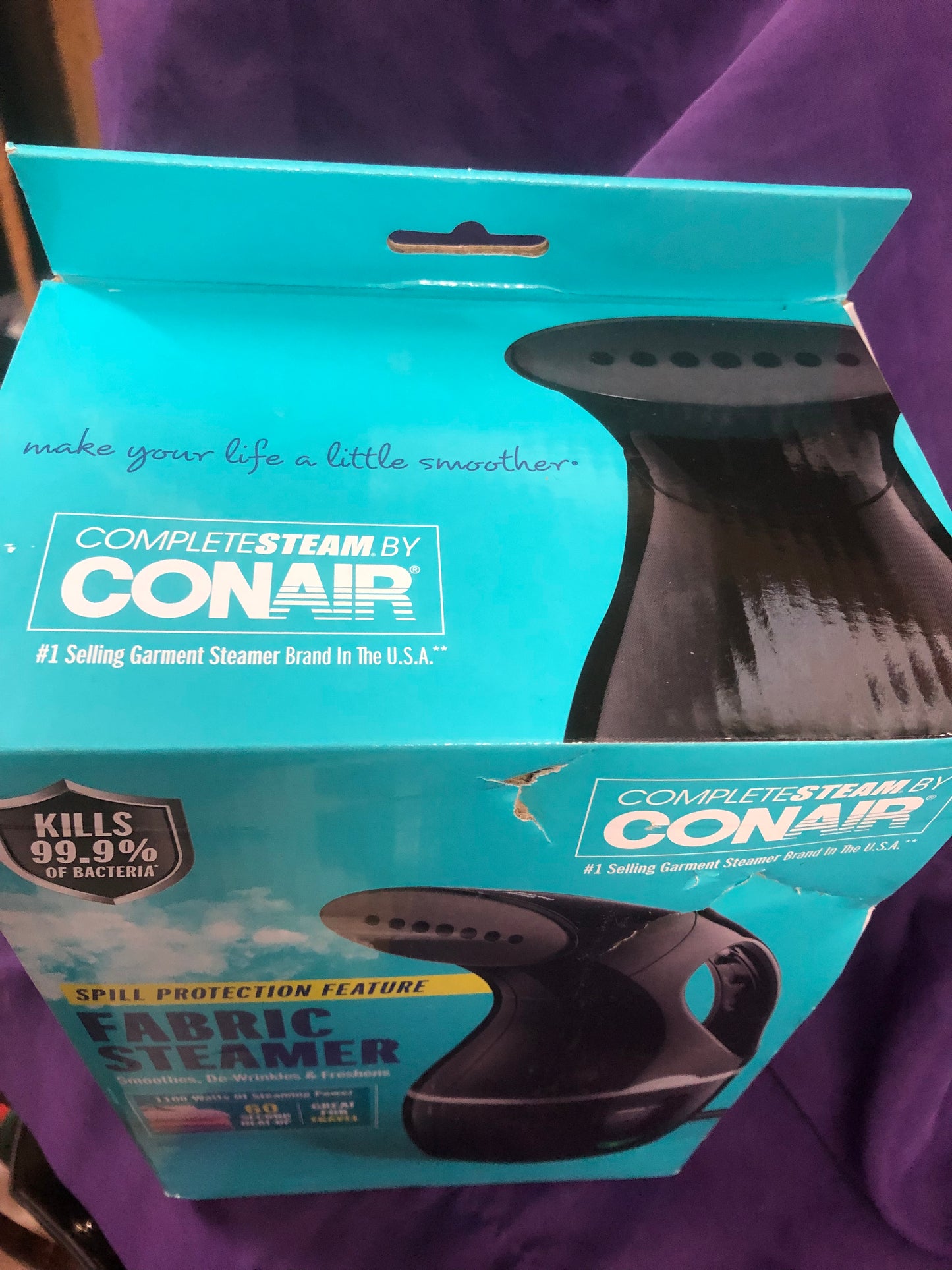 Conair Handheld Travel Garment Steamer for Clothes, CompleteSteam 1100W, For Home, Office and Travel 'New Arrival"
