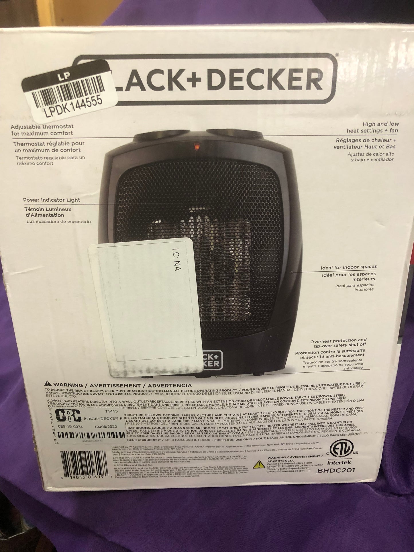 Black & Dracker 1,500-Watt Electric Personal Ceramic Space Heater "New Arrival"(SOLD OUT) Thanks For Your Purchase