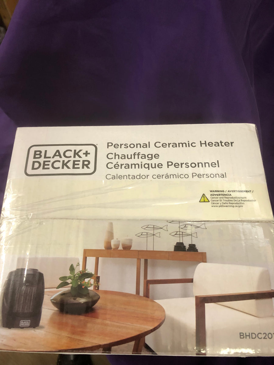 Black & Decker Personal Ceramic Heater 1500 Watts Black BHDC201