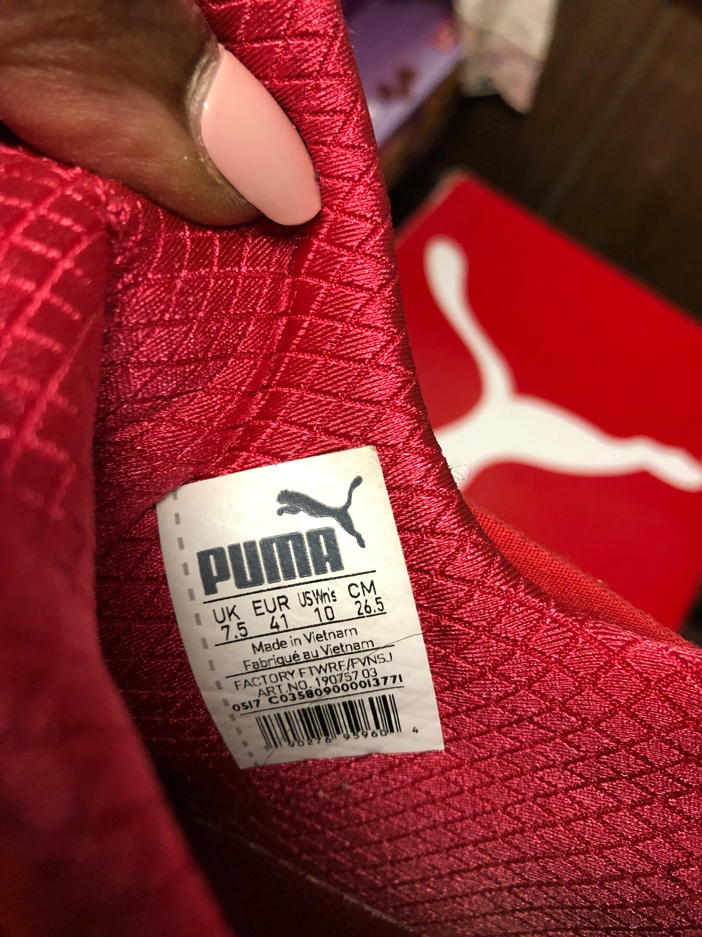 Woman Fierce Toreador Varsity Win's puma sneakers Color Red Size 10