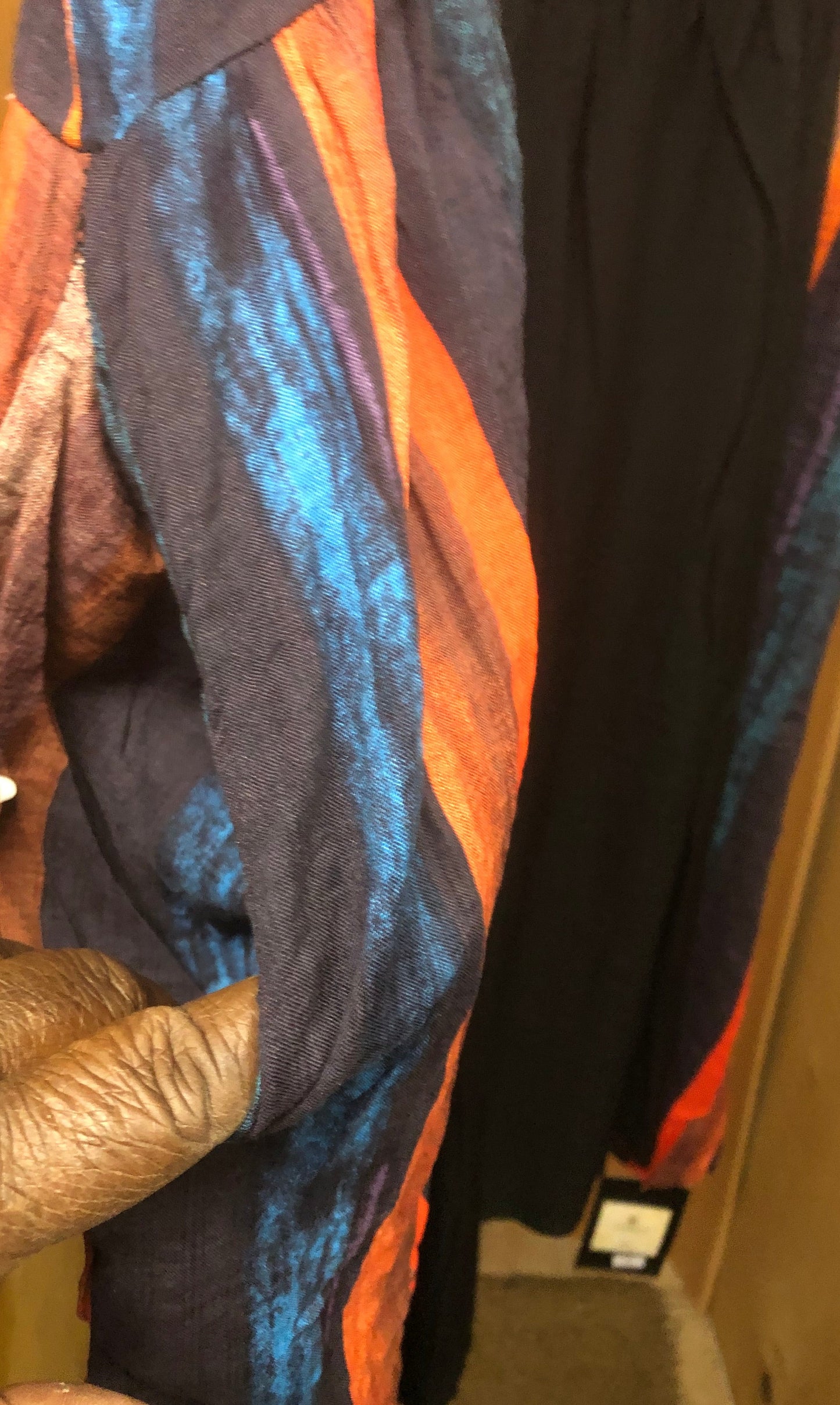 Woman Fashion Dress With Pockets Size XL/1XL Color Tan Or Black With Side Multi Colors "New Arrival"