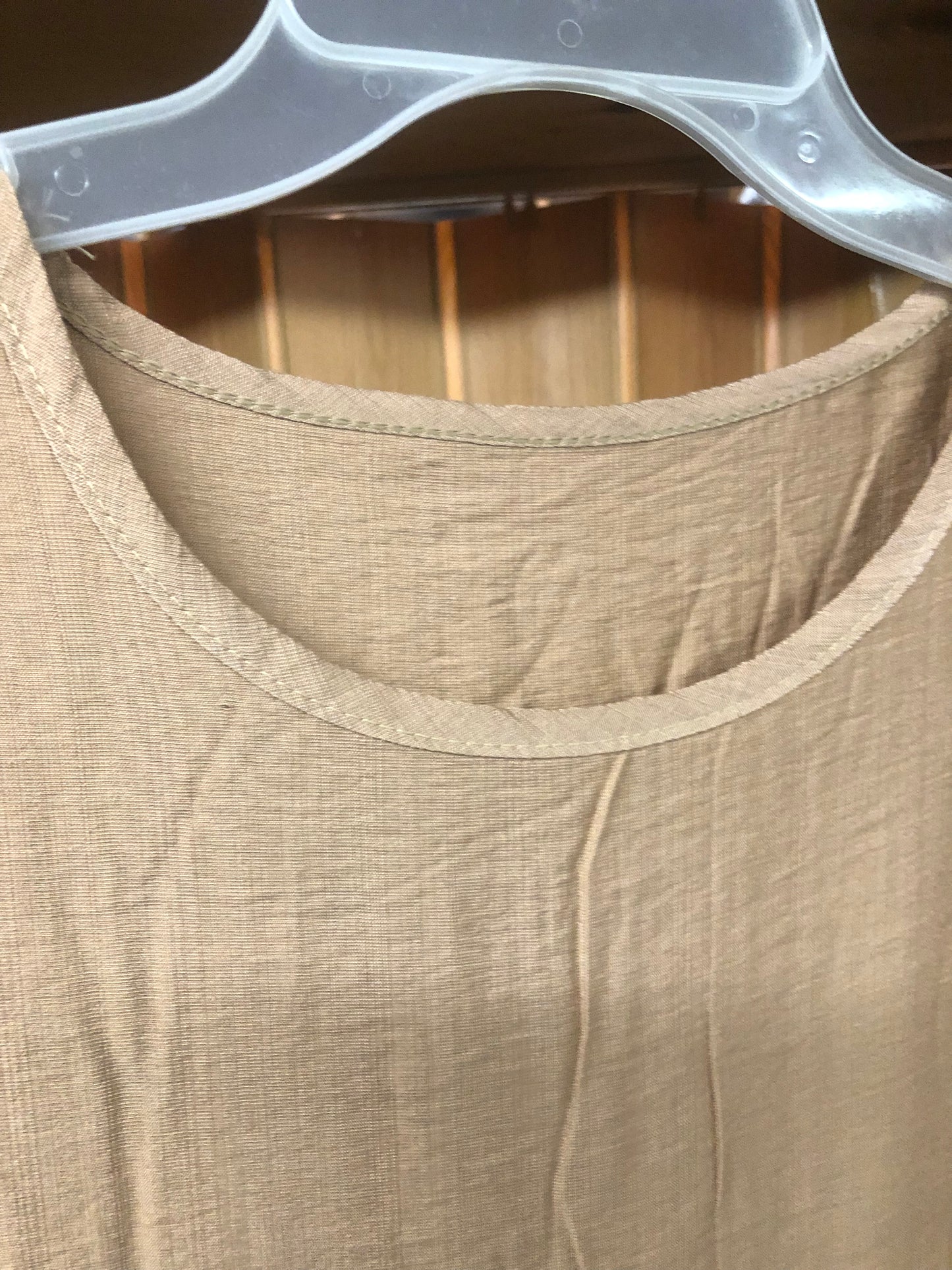 Woman Fashion Dress With Pockets Size XL/1XL Color Tan Or Black With Side Multi Colors "New Arrival"