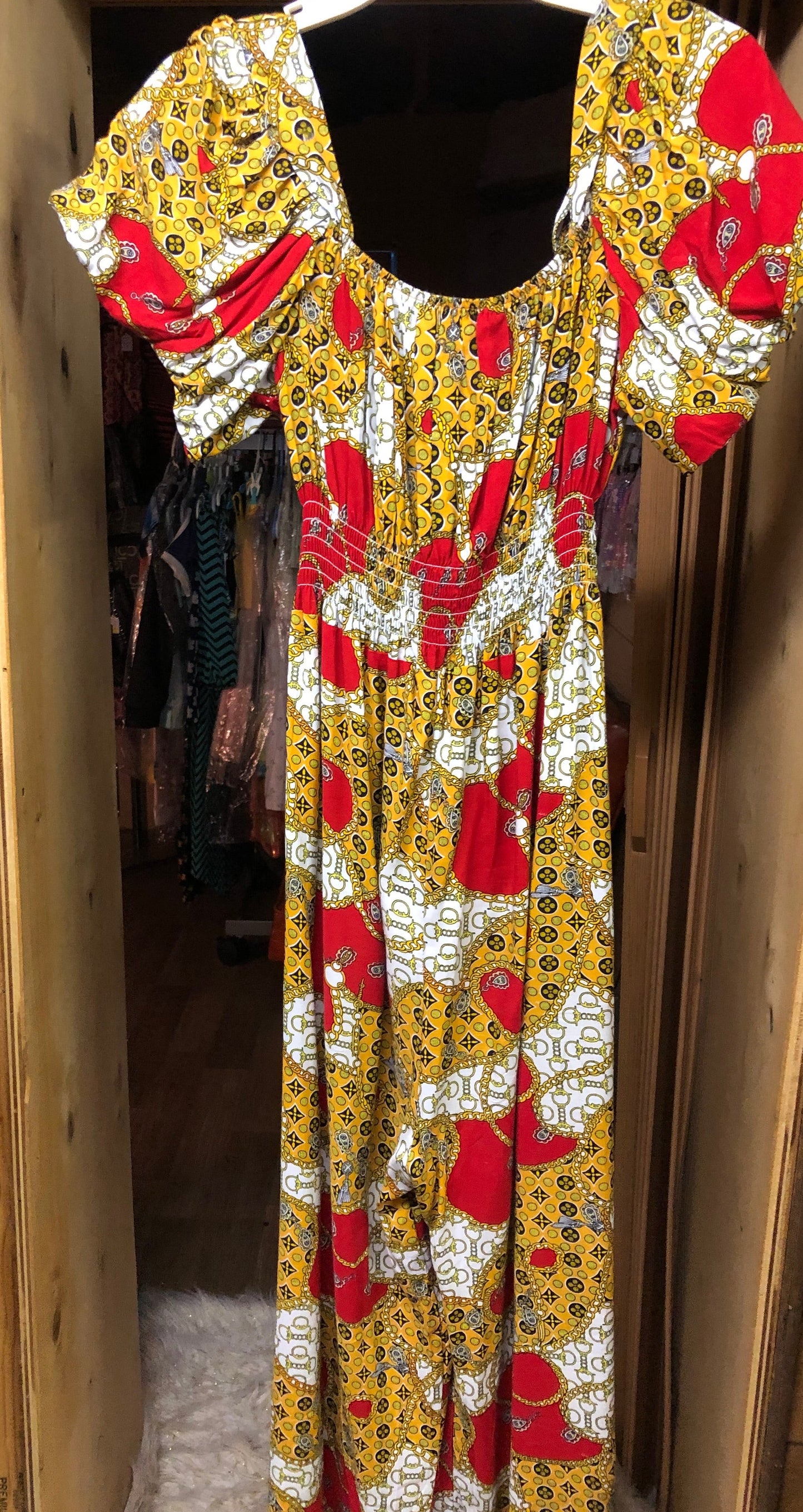 Woman Fashion Inspired Jumpsuit Puff Sleeves Slip On Size L/XL "New Arrival"
