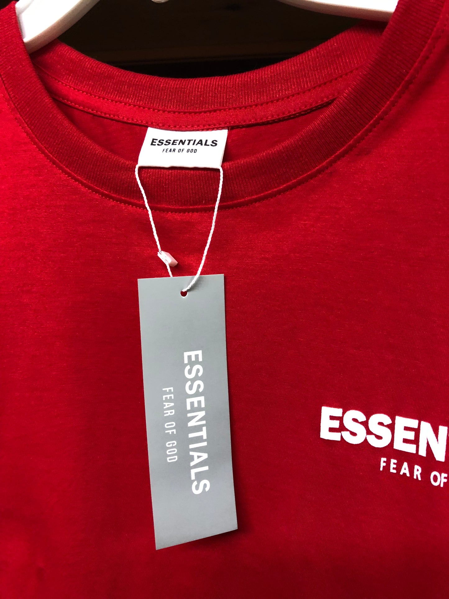 Unisex Basic Essentials Tee Shirt Size Med/Large Color Red "New Arrival"