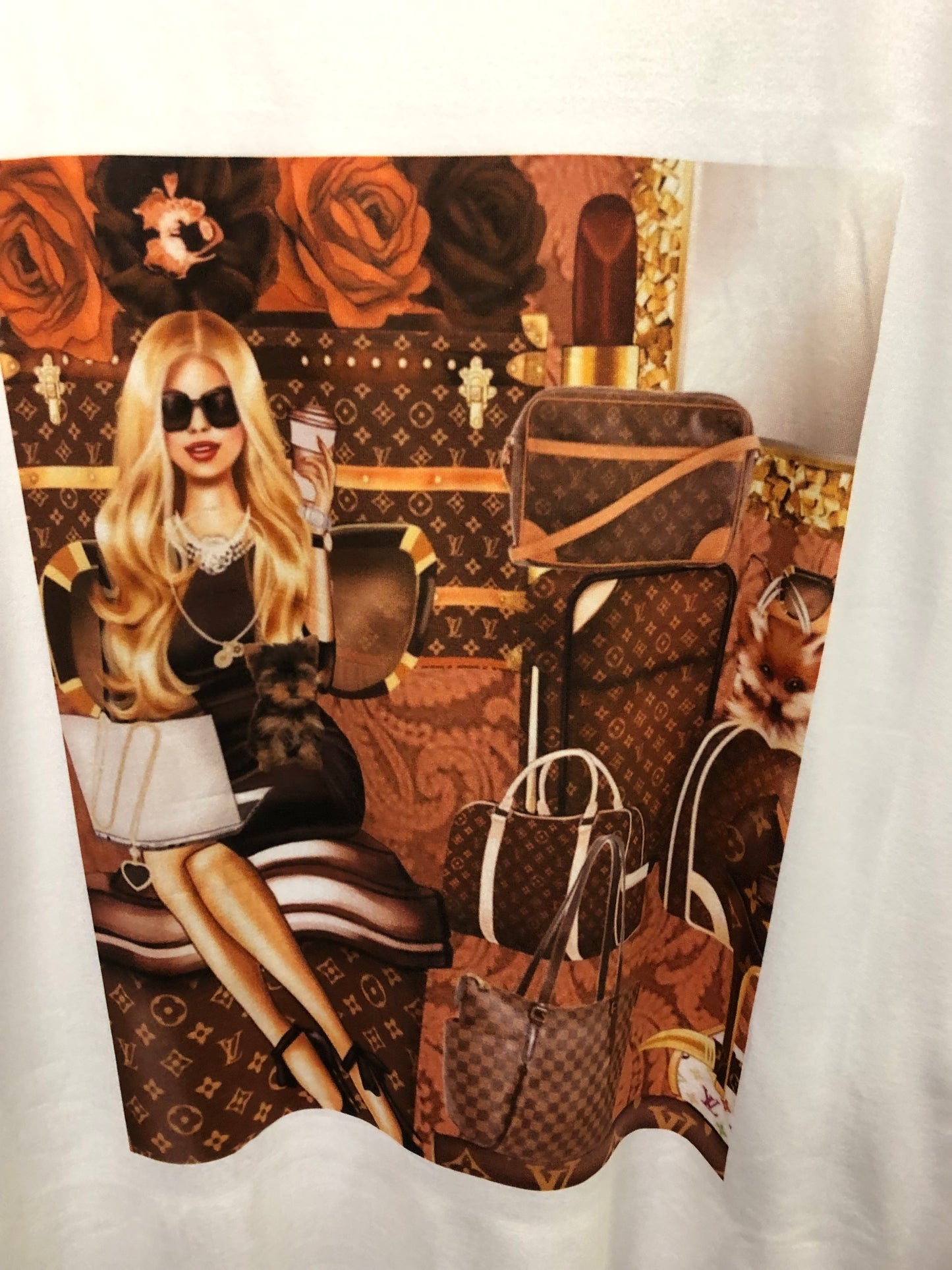 Woman 2 Pic. Fashion "Love Victoriously" Lounge Set Size 2XL Color White/Plaid "New Arrival"