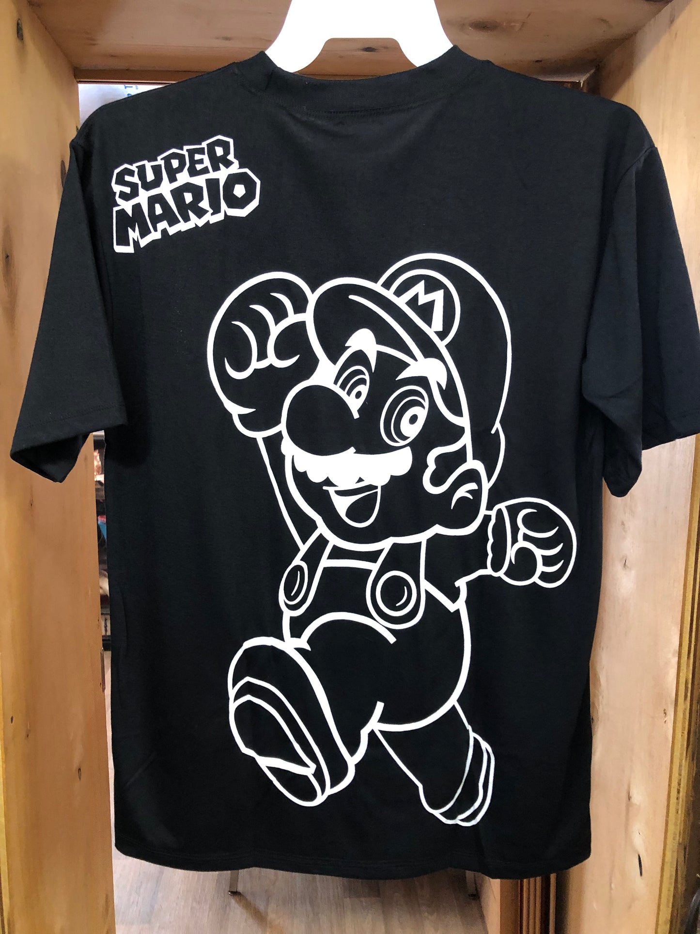 Men/Or Woman Graphic Nintendo Super Mario T-Shirt Color Black Size L/XL "New Arrival"
