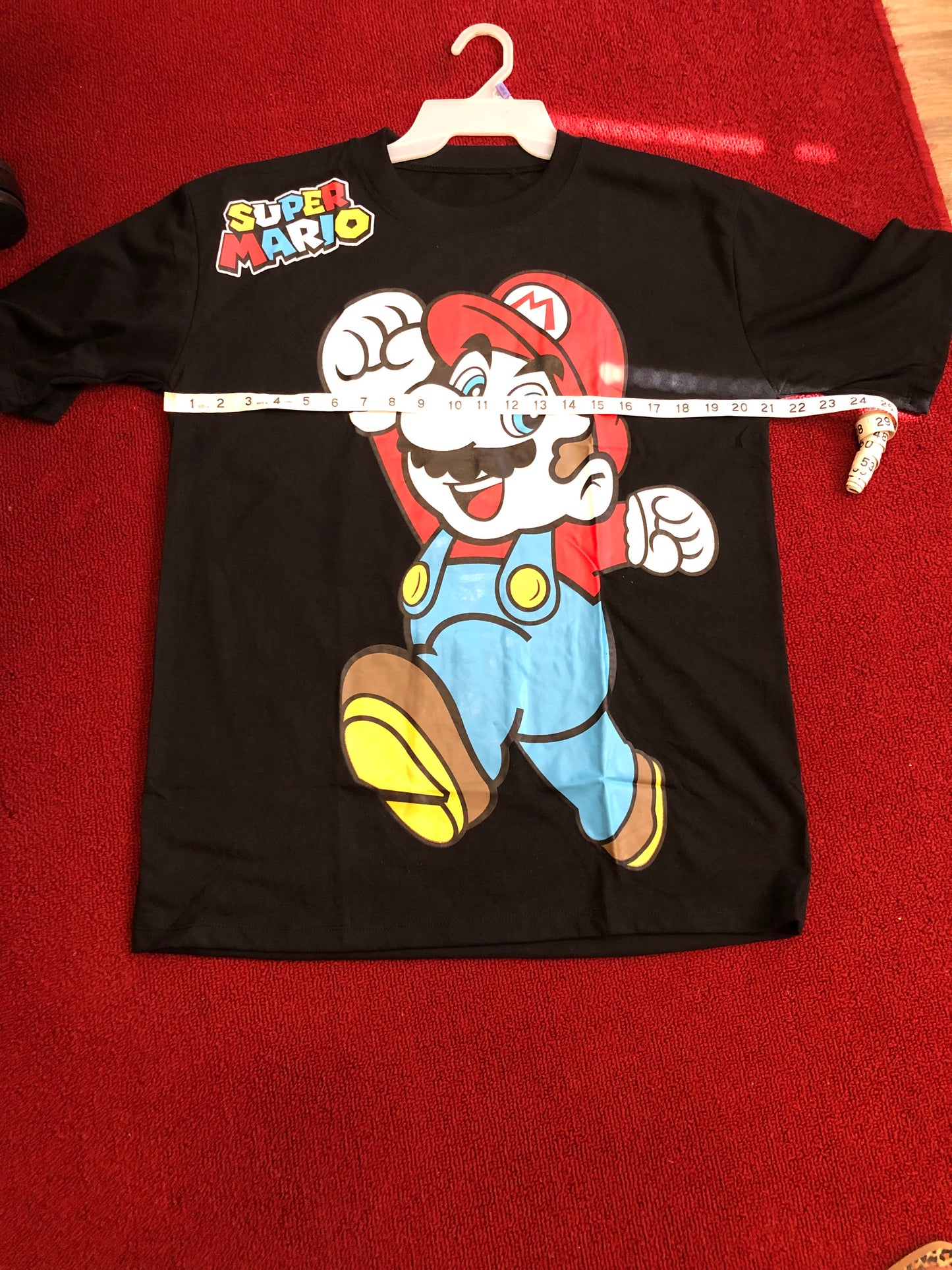 Men/Or Woman Graphic Nintendo Super Mario T-Shirt Color Black Size L/XL "New Arrival"