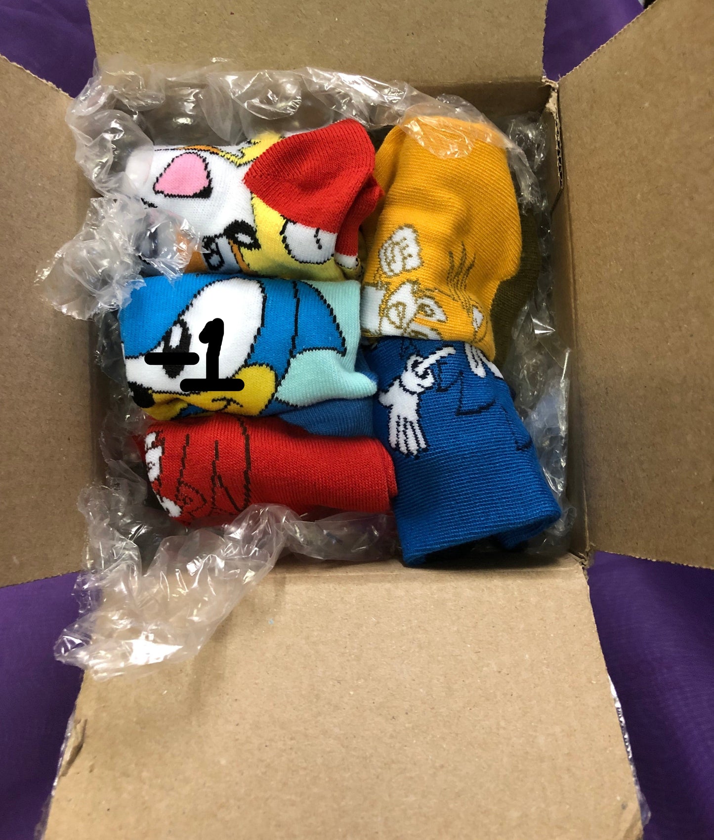 Boys Fashion 4 Pairs Sonic Socks Size(16cm Fits 12 And Under) "New Arrival"