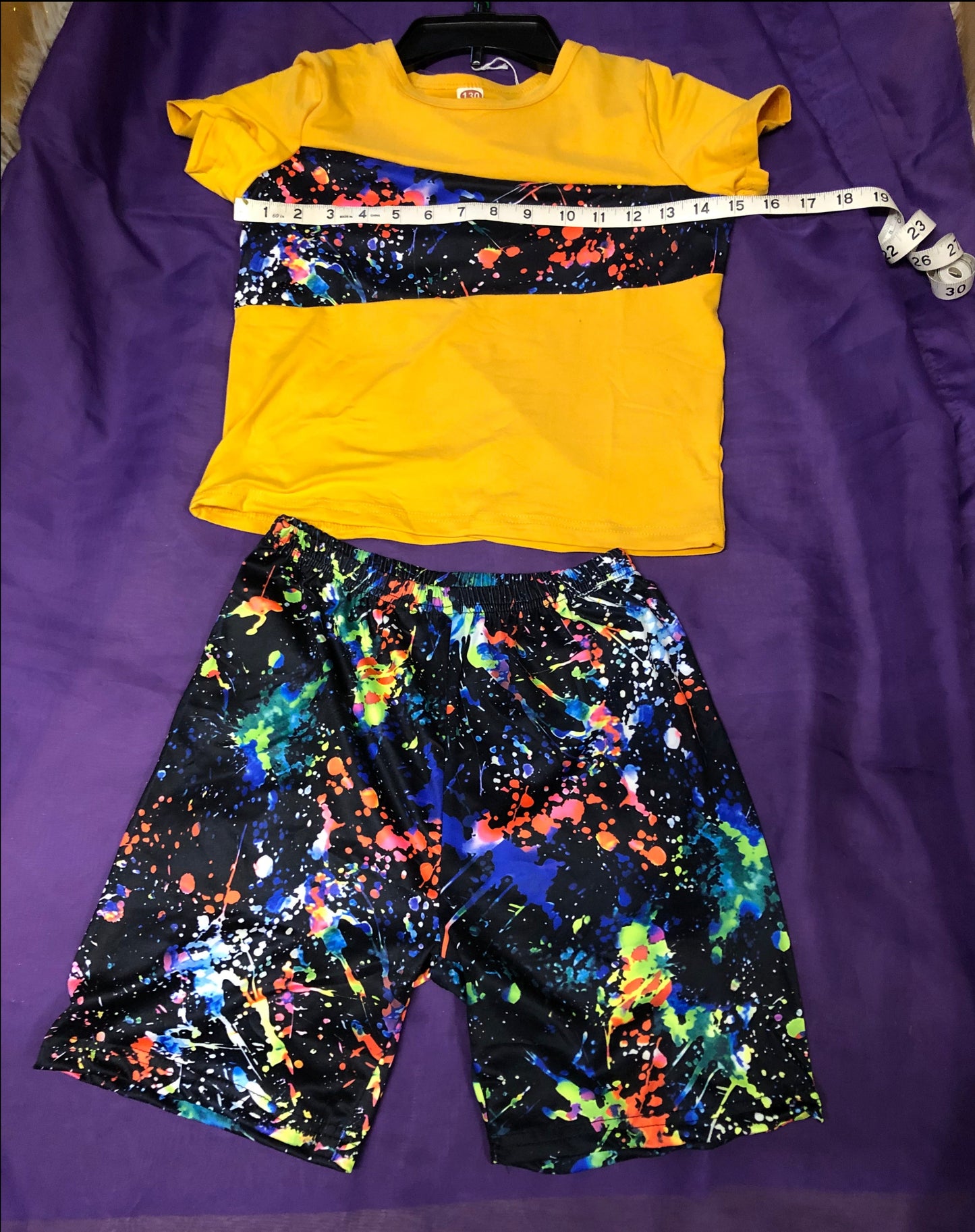 Boys Casual Color Block 2Pc. Short Set Size 7/8 "New Arrival" Great Back To School Item