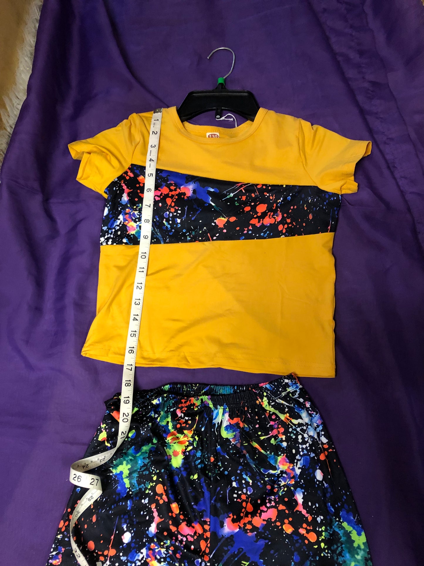 Boys Casual Color Block 2Pc. Short Set Size 7/8 "New Arrival" Great Back To School Item
