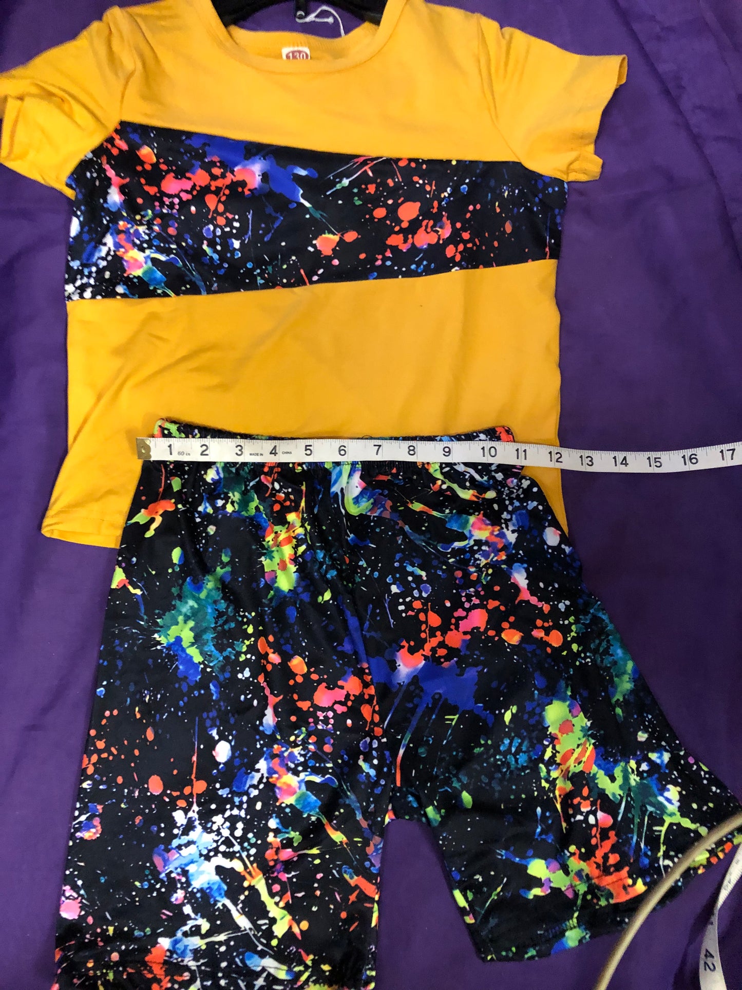 Boys Casual Color Block 2Pc. Short Set Size 7/8 "New Arrival" Great Back To School Item
