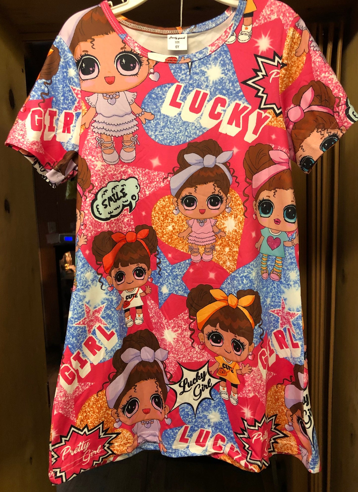 Girls Fashion Dress Size 7 And Size 6 Color Rose/Red" New Back To School Arrival"